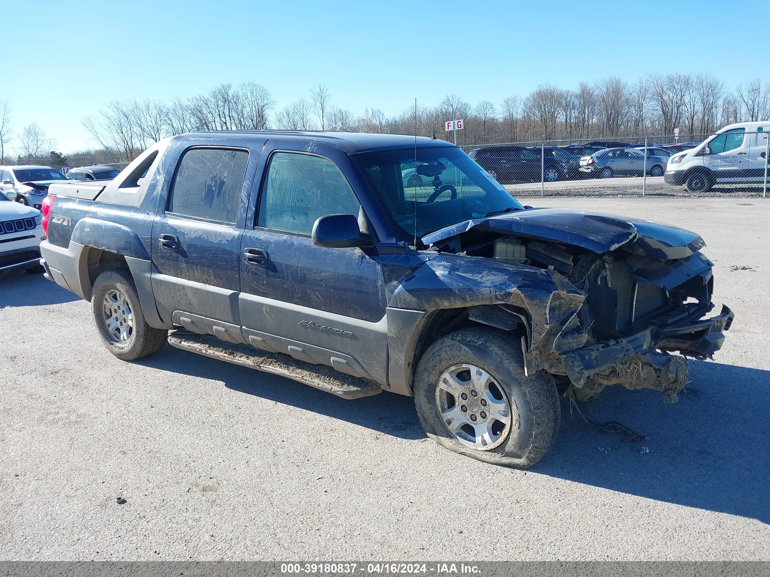 CHEVROLET AVALANCHE 2002 3gnek13t72g169384