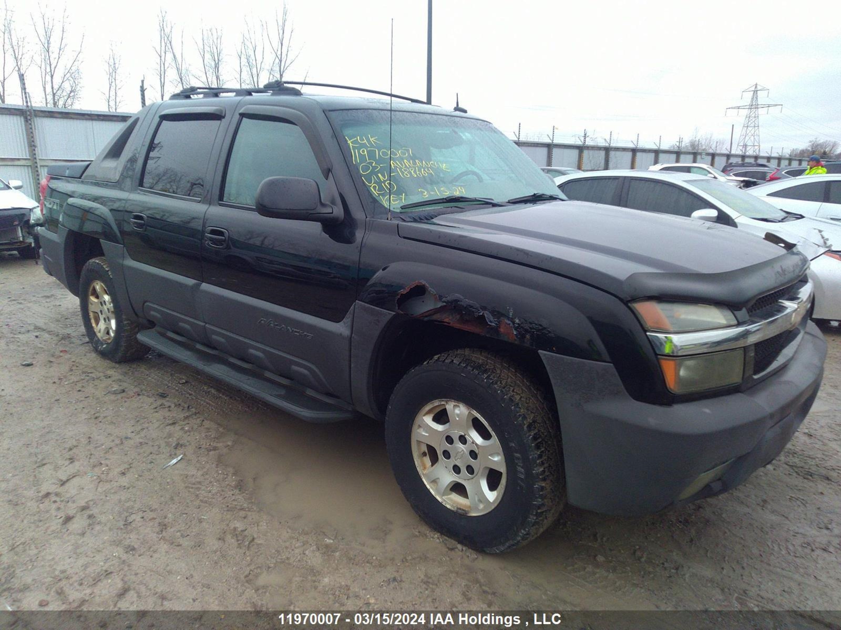 CHEVROLET AVALANCHE 2003 3gnek13t73g188664