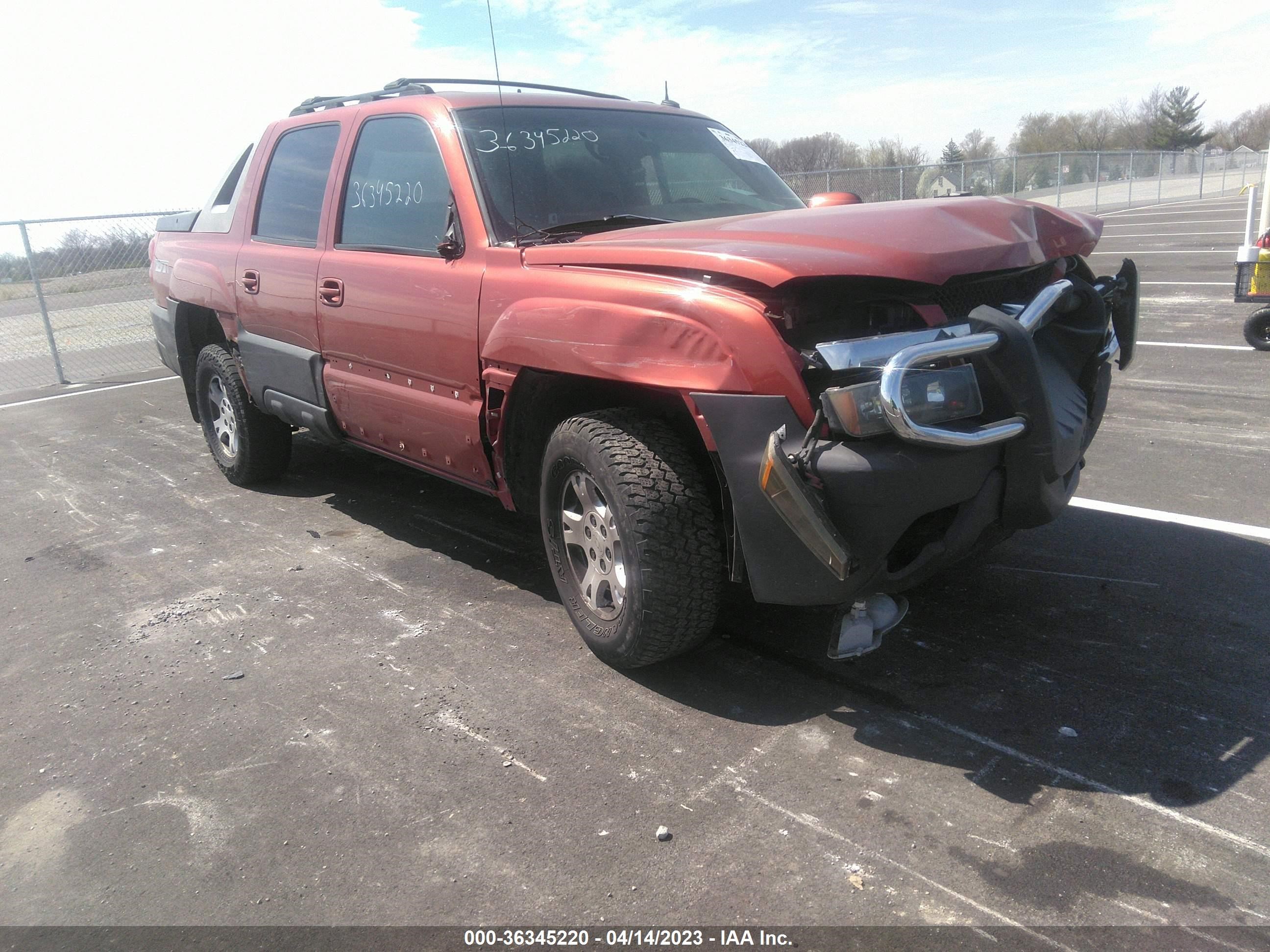 CHEVROLET AVALANCHE 2003 3gnek13tx3g178663