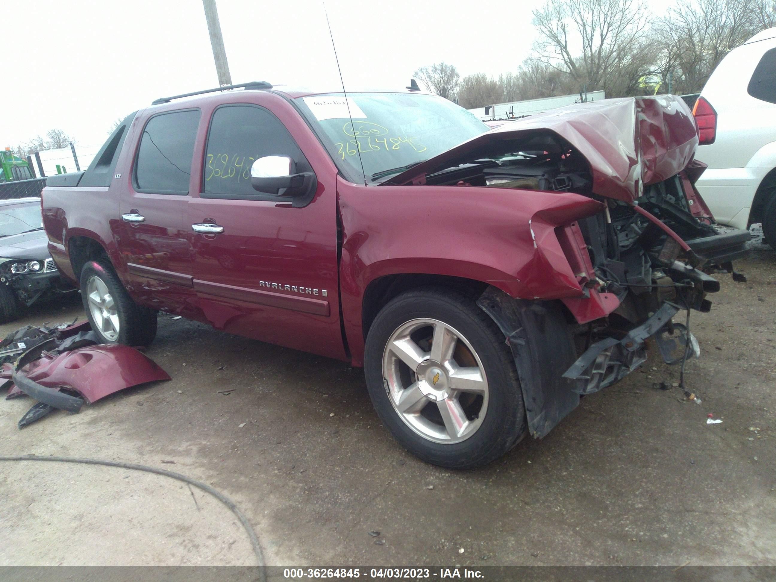 CHEVROLET AVALANCHE 2008 3gnfk123x8g243136