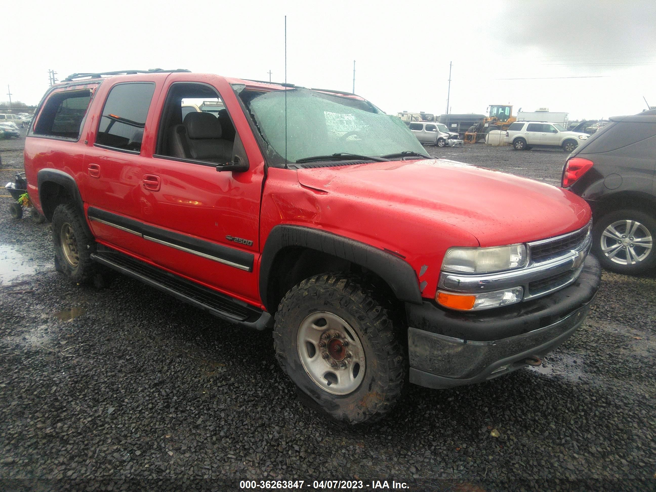 CHEVROLET SUBURBAN 2001 3gngk26u11g126404