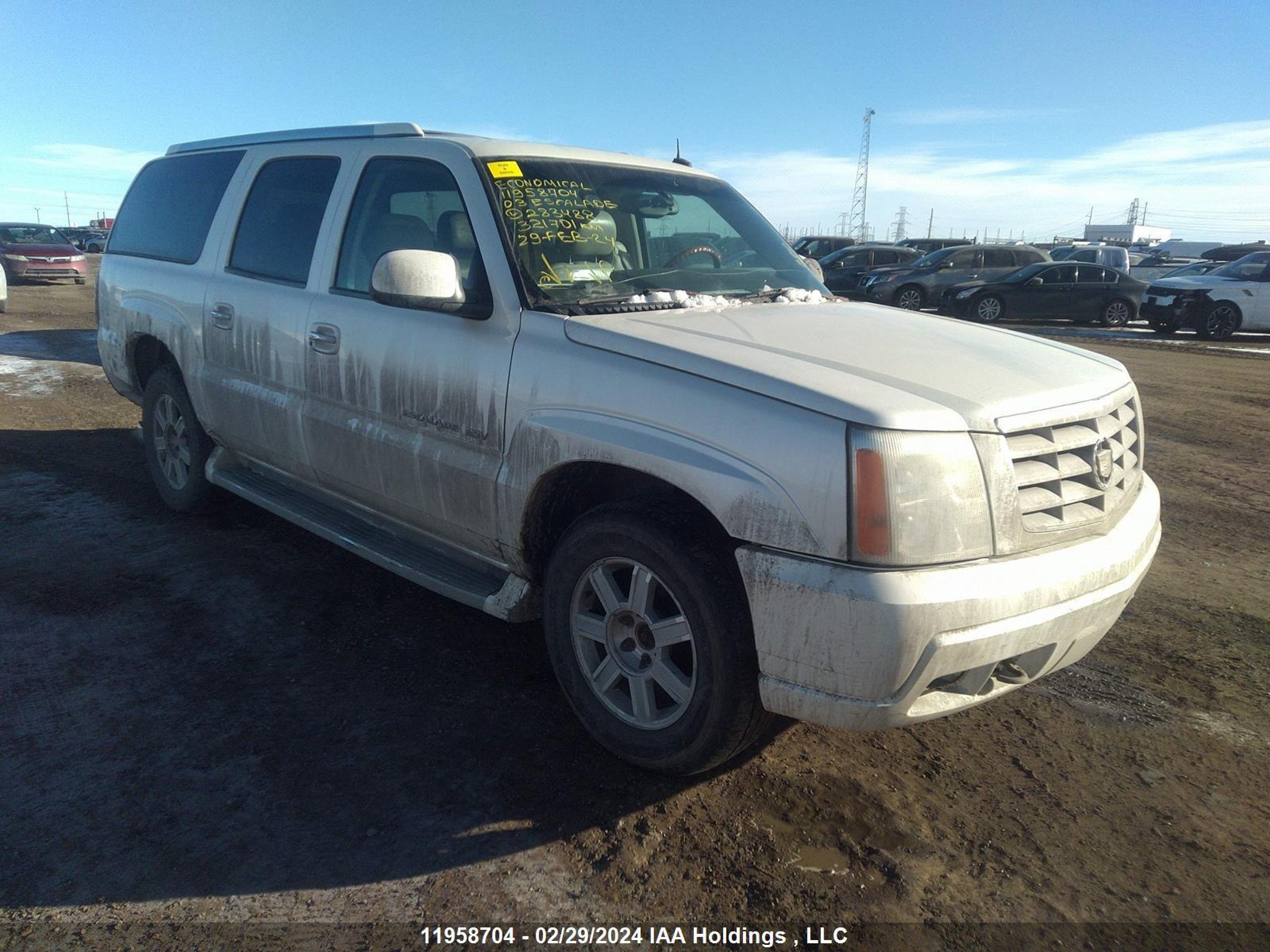 CADILLAC ESCALADE 2003 3gyfk66n43g283488