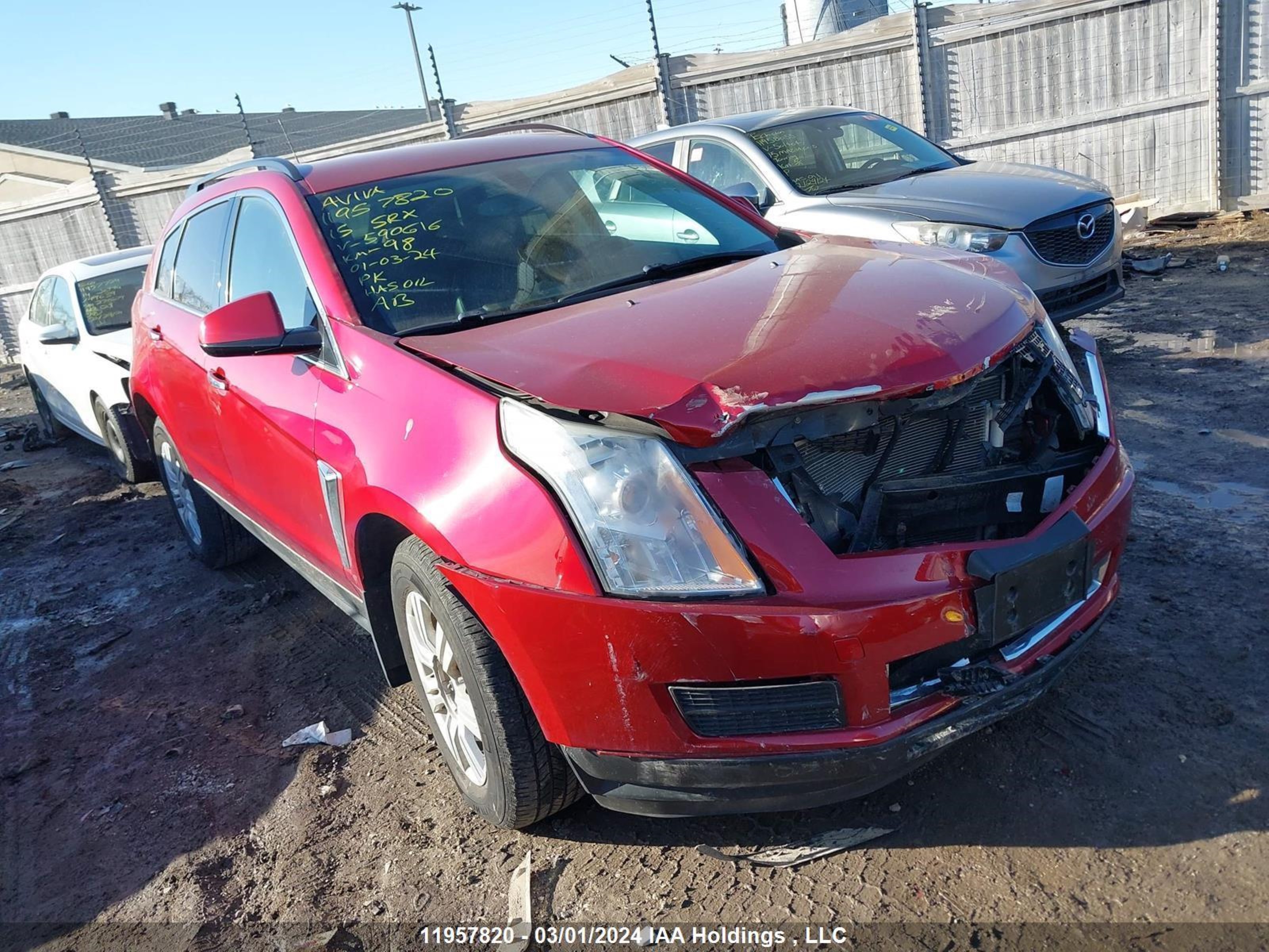 CADILLAC SRX 2015 3gyfnae35fs590616