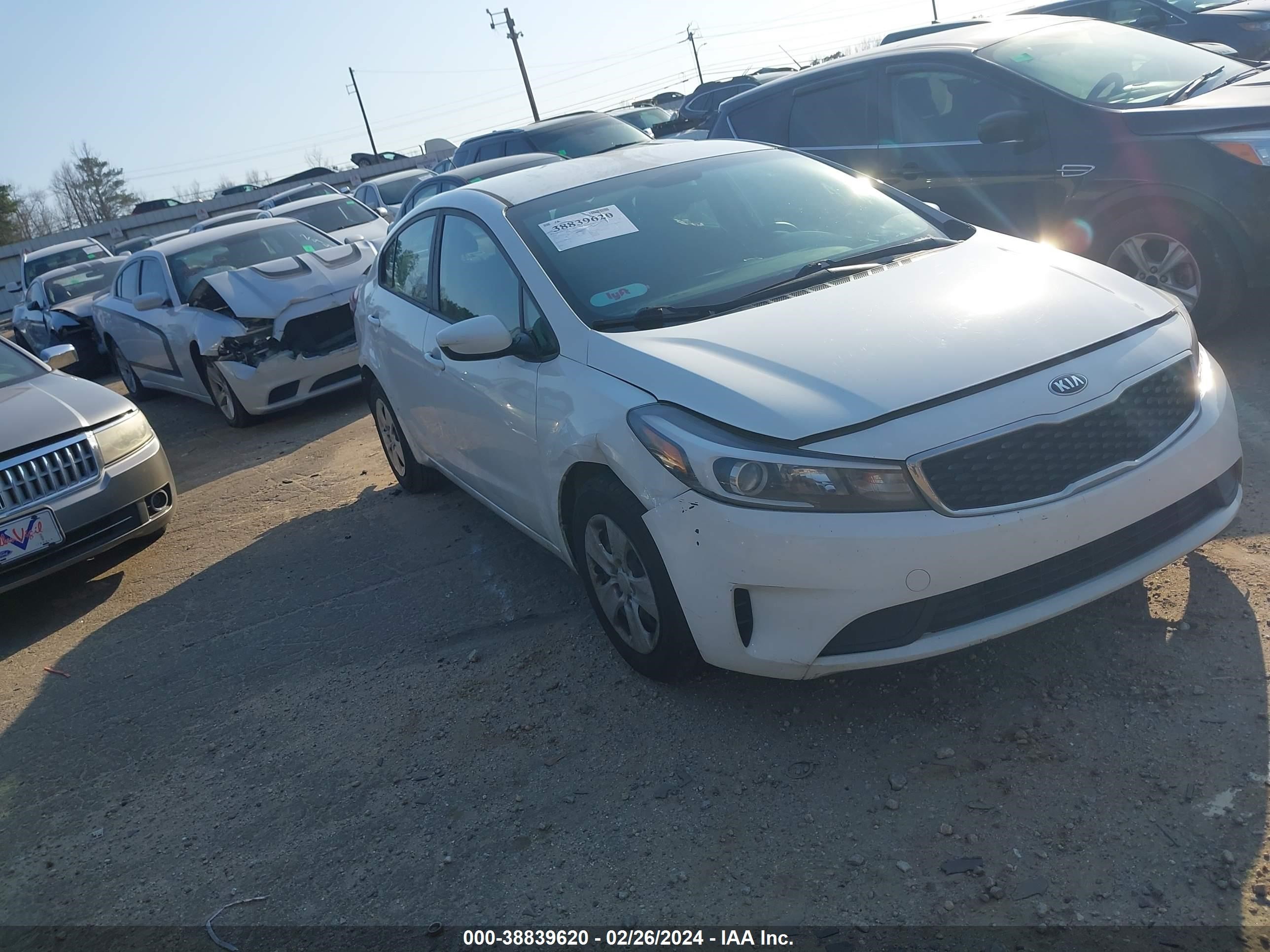 KIA FORTE 2017 3kpfk4a71he153500