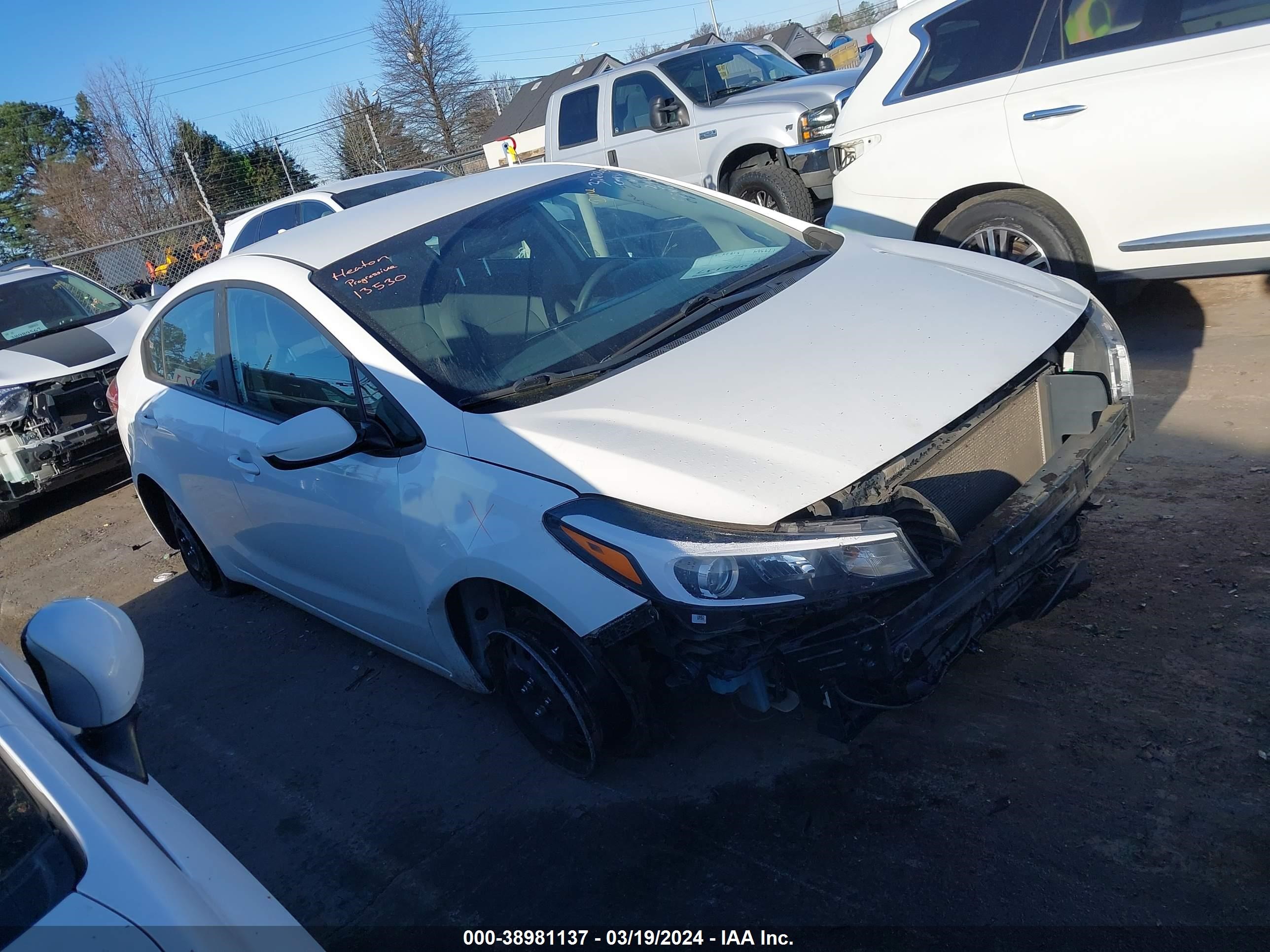 KIA FORTE 2017 3kpfk4a79he084801