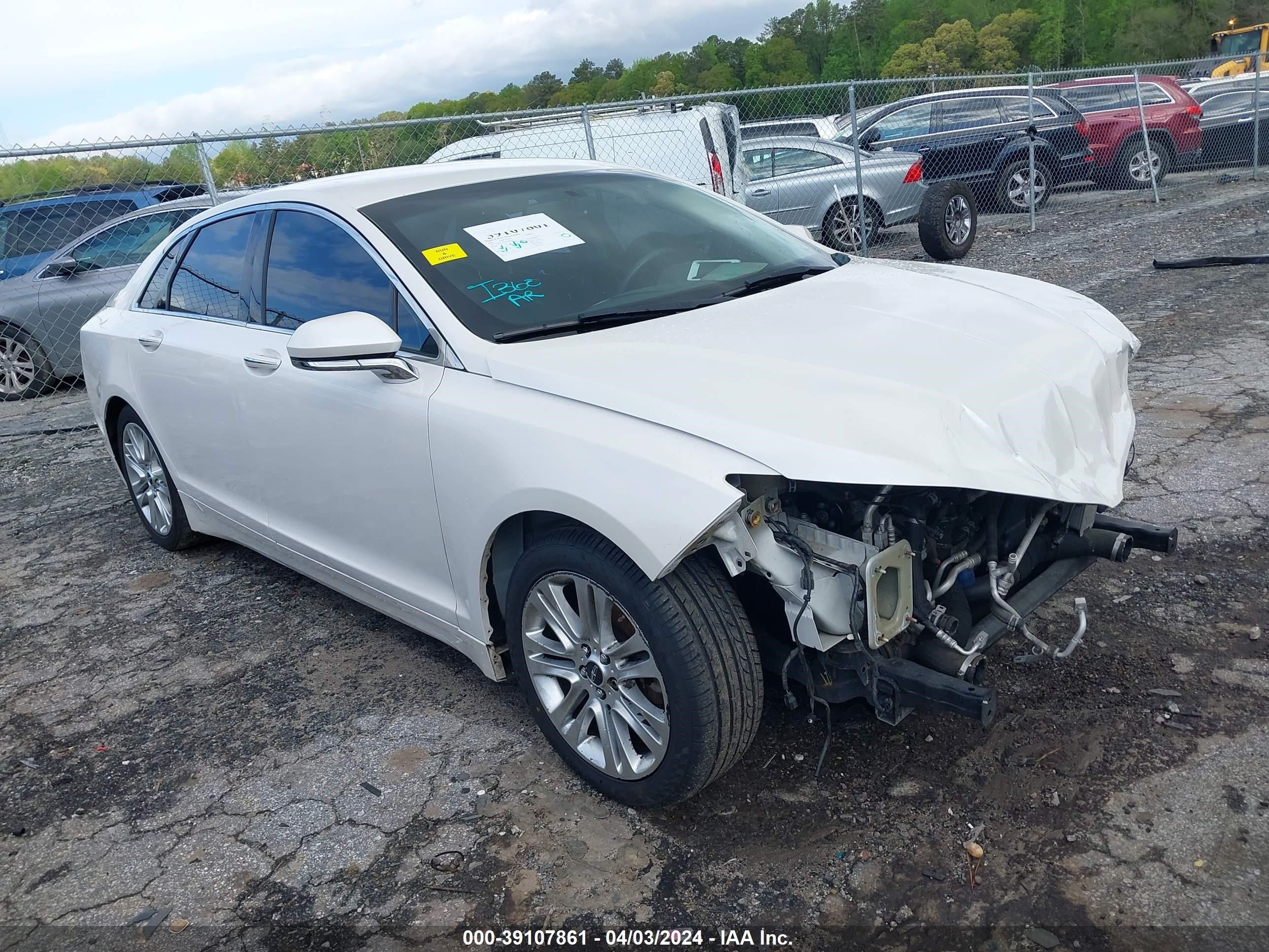 LINCOLN MKZ 2016 3ln6l2g95gr612458