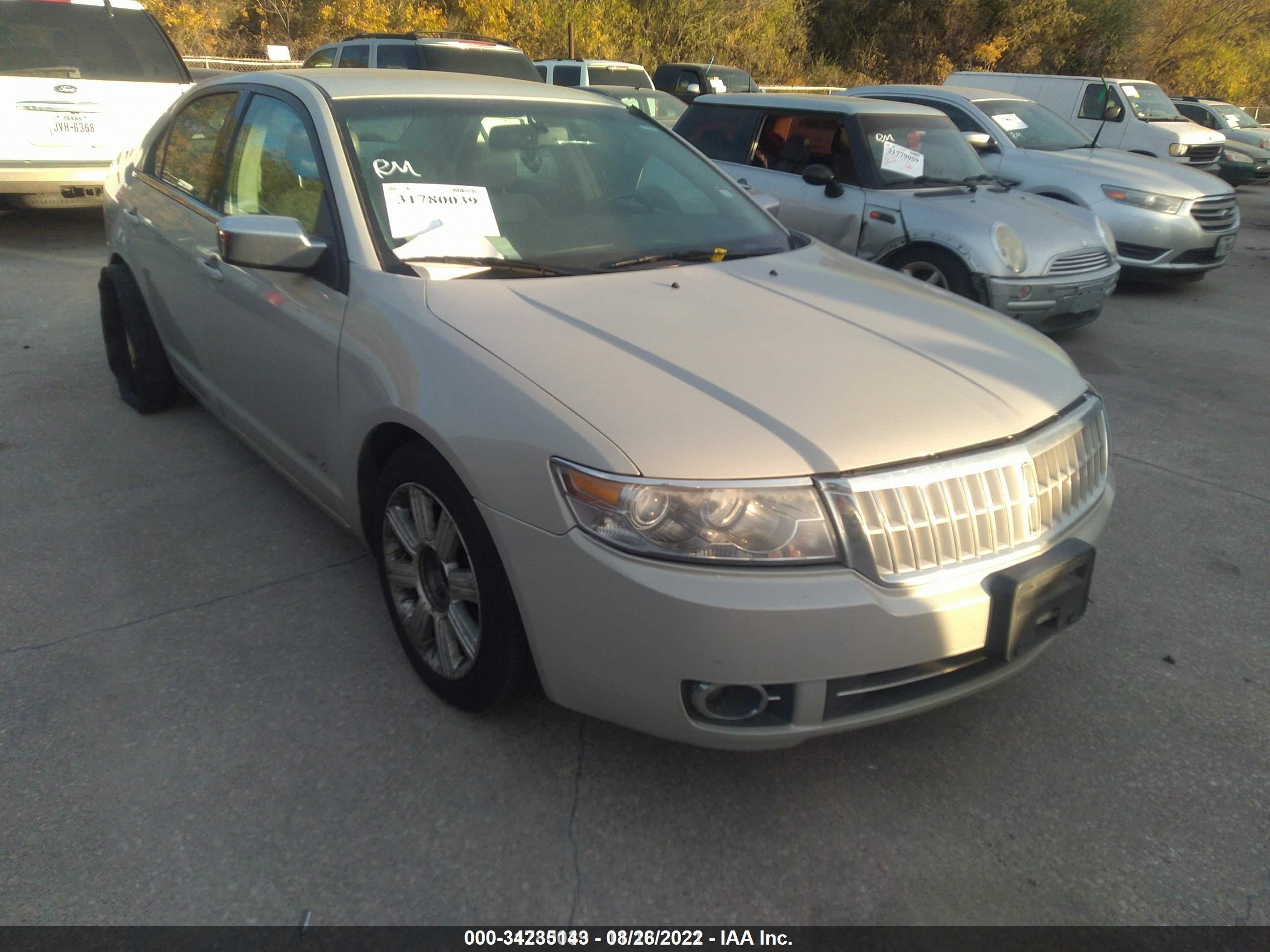 LINCOLN MKZ 2007 3lnhm26t27r648563