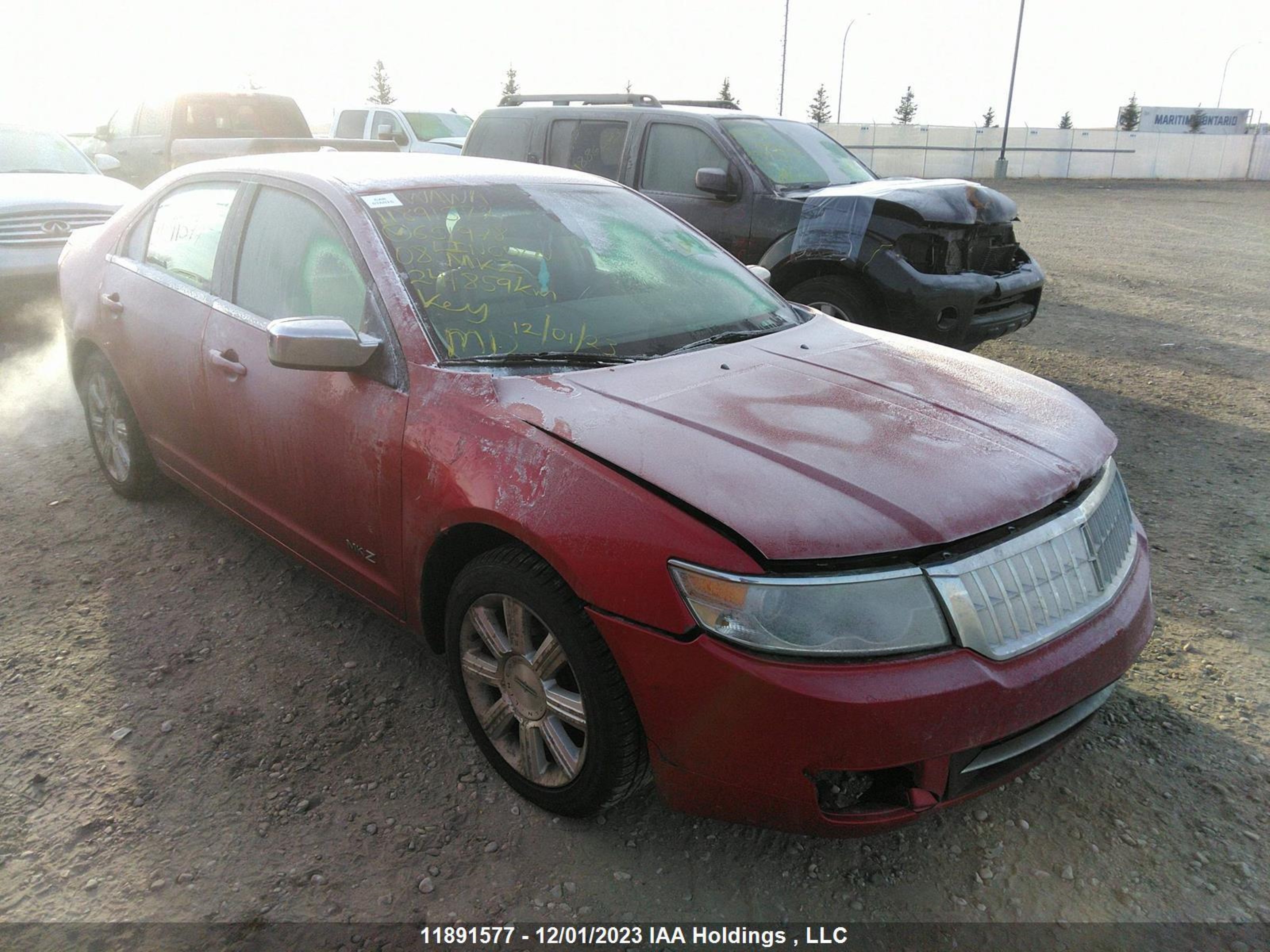 LINCOLN MKZ 2008 3lnhm28t48r651978