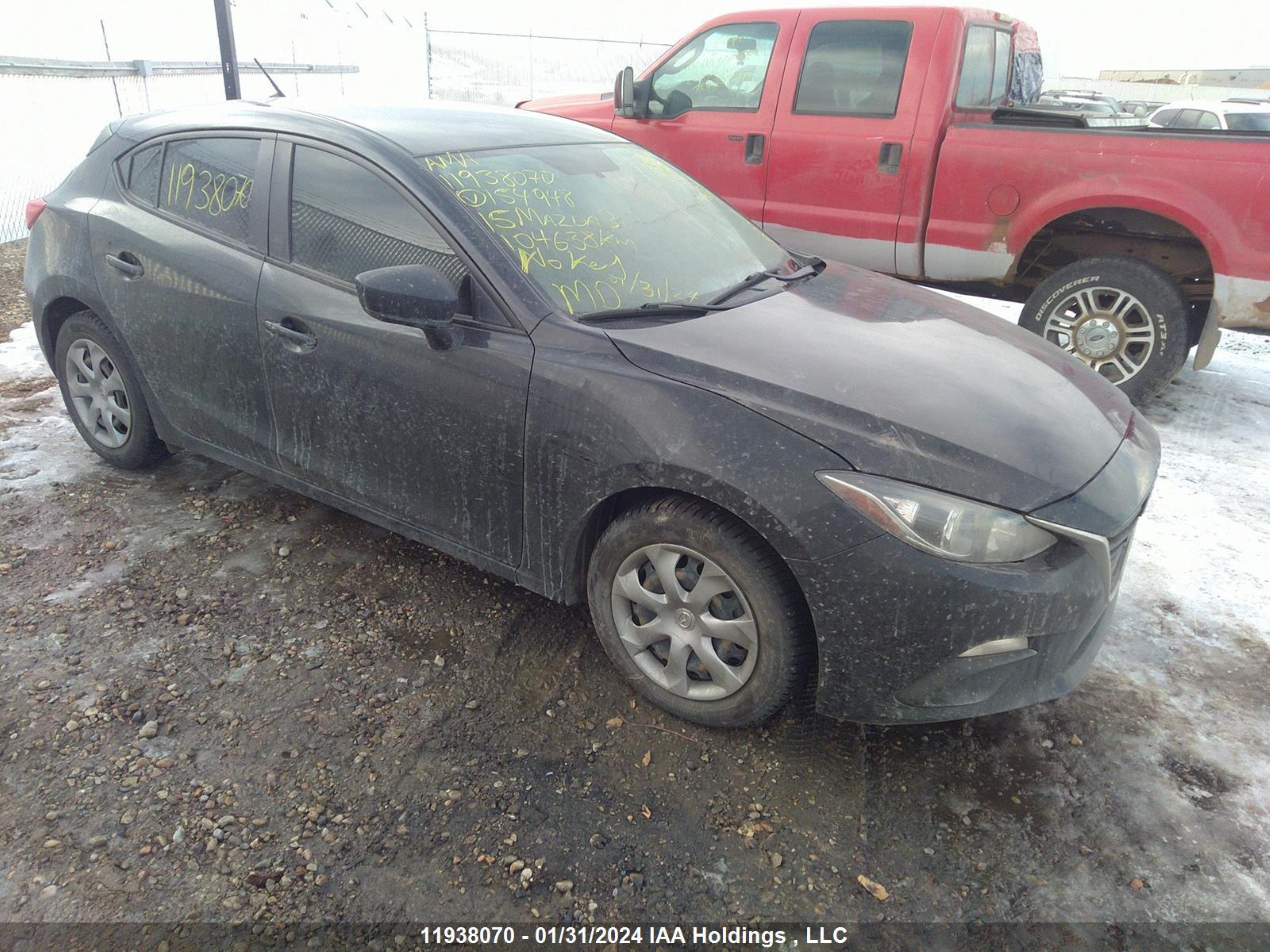 MAZDA 3 2015 3mzbm1k79fm154948