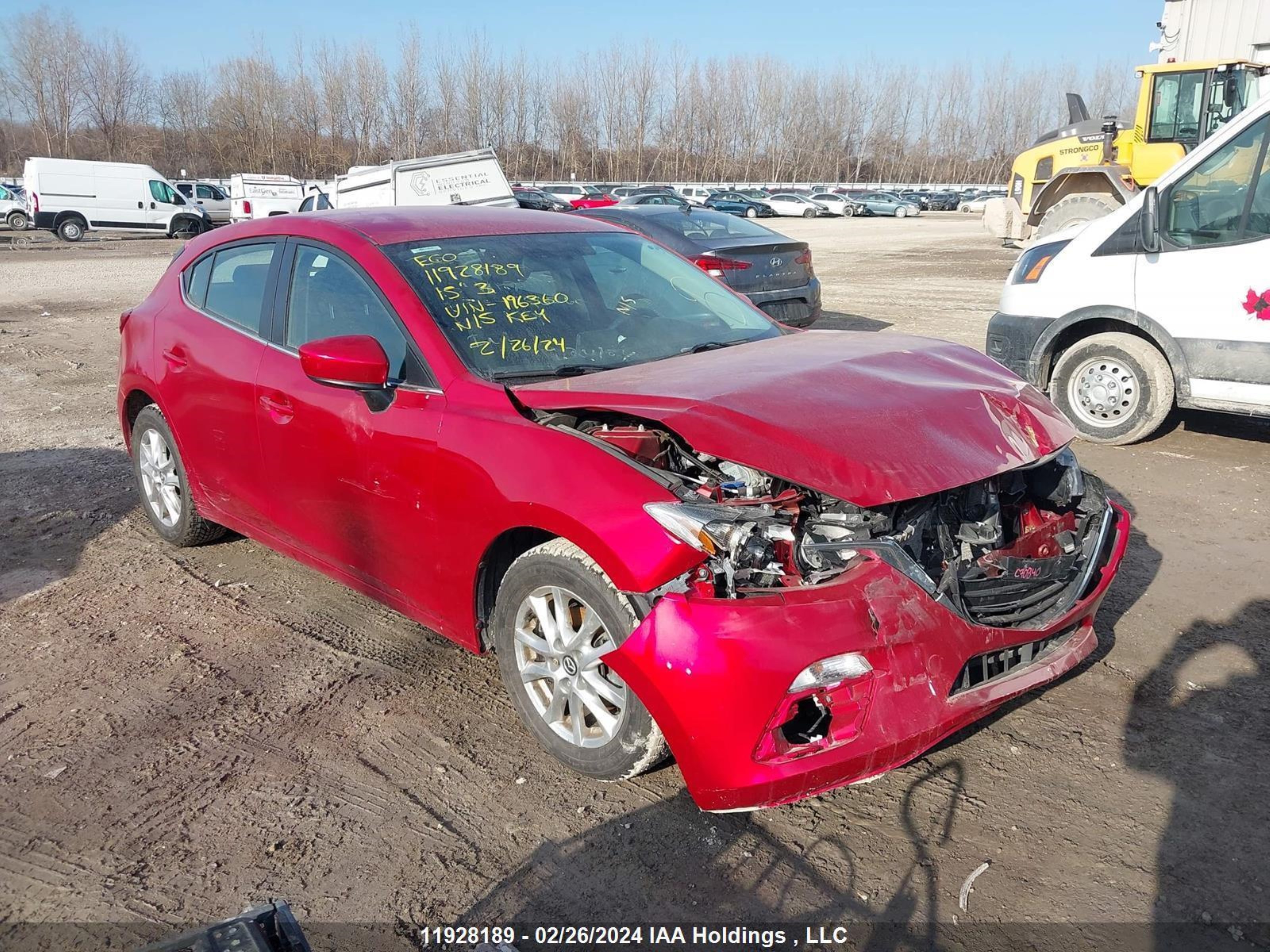 MAZDA 3 2015 3mzbm1l70fm196360