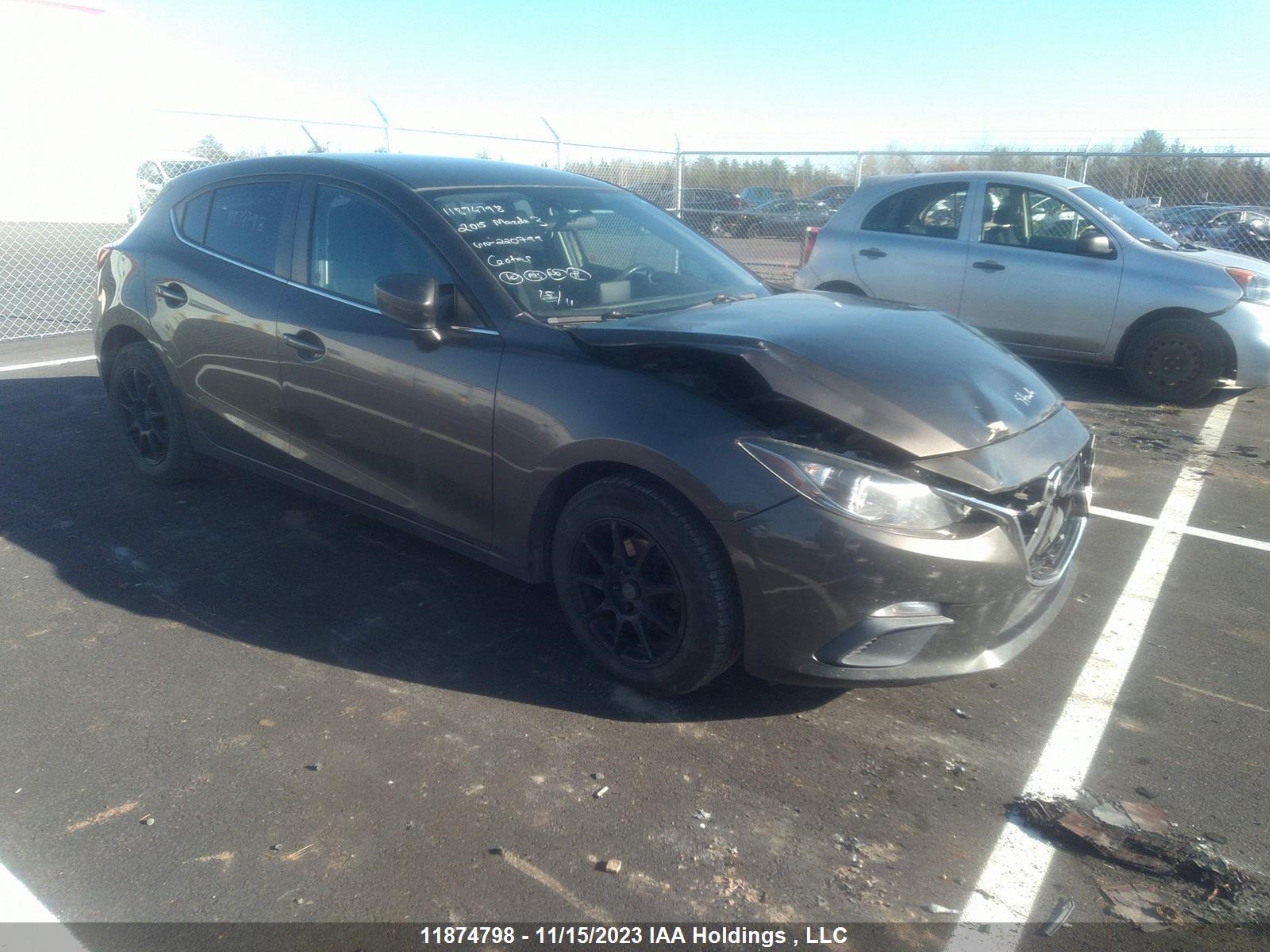 MAZDA 3 2015 3mzbm1l70fm220799