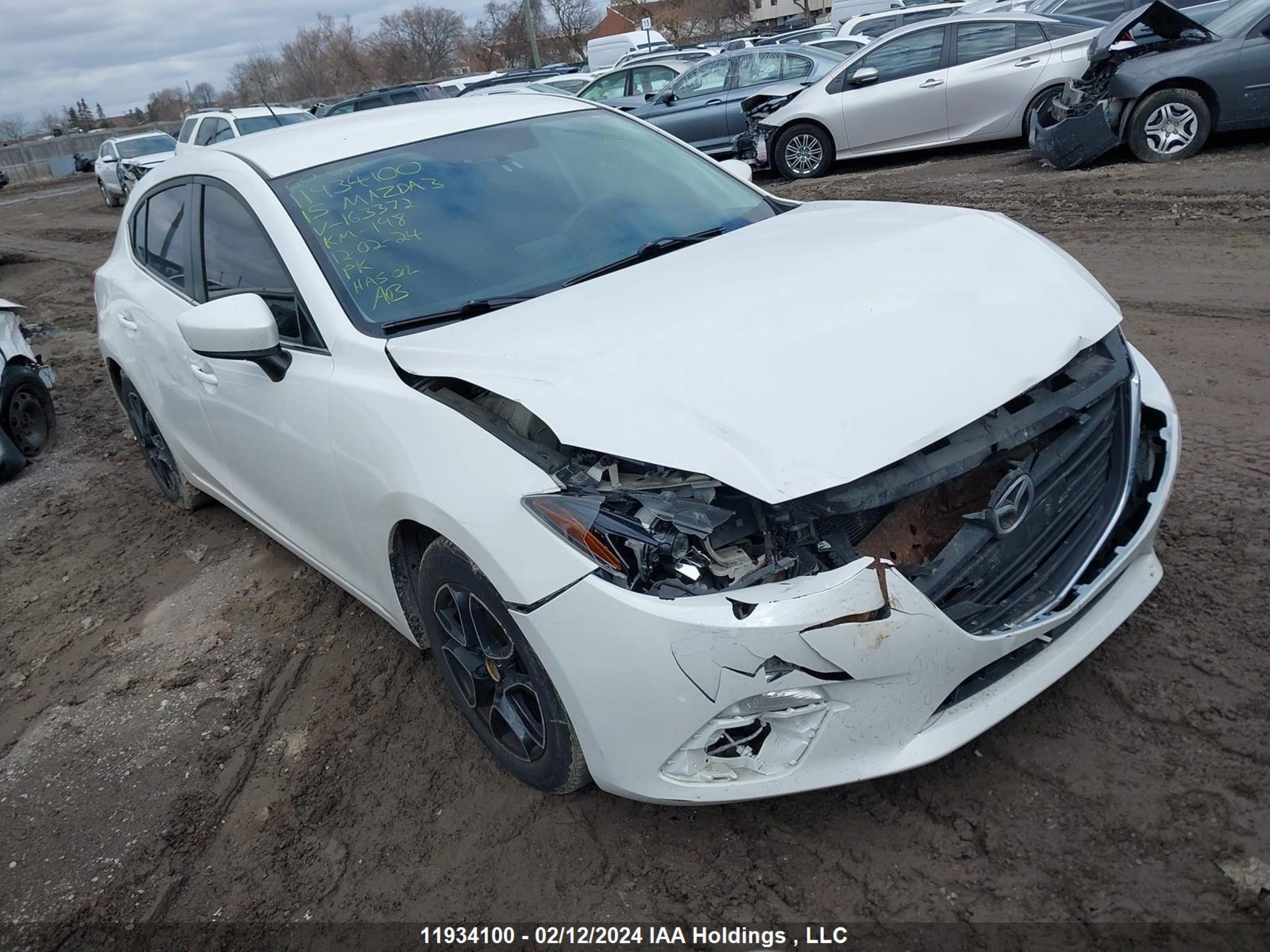 MAZDA 3 2015 3mzbm1l77fm163372