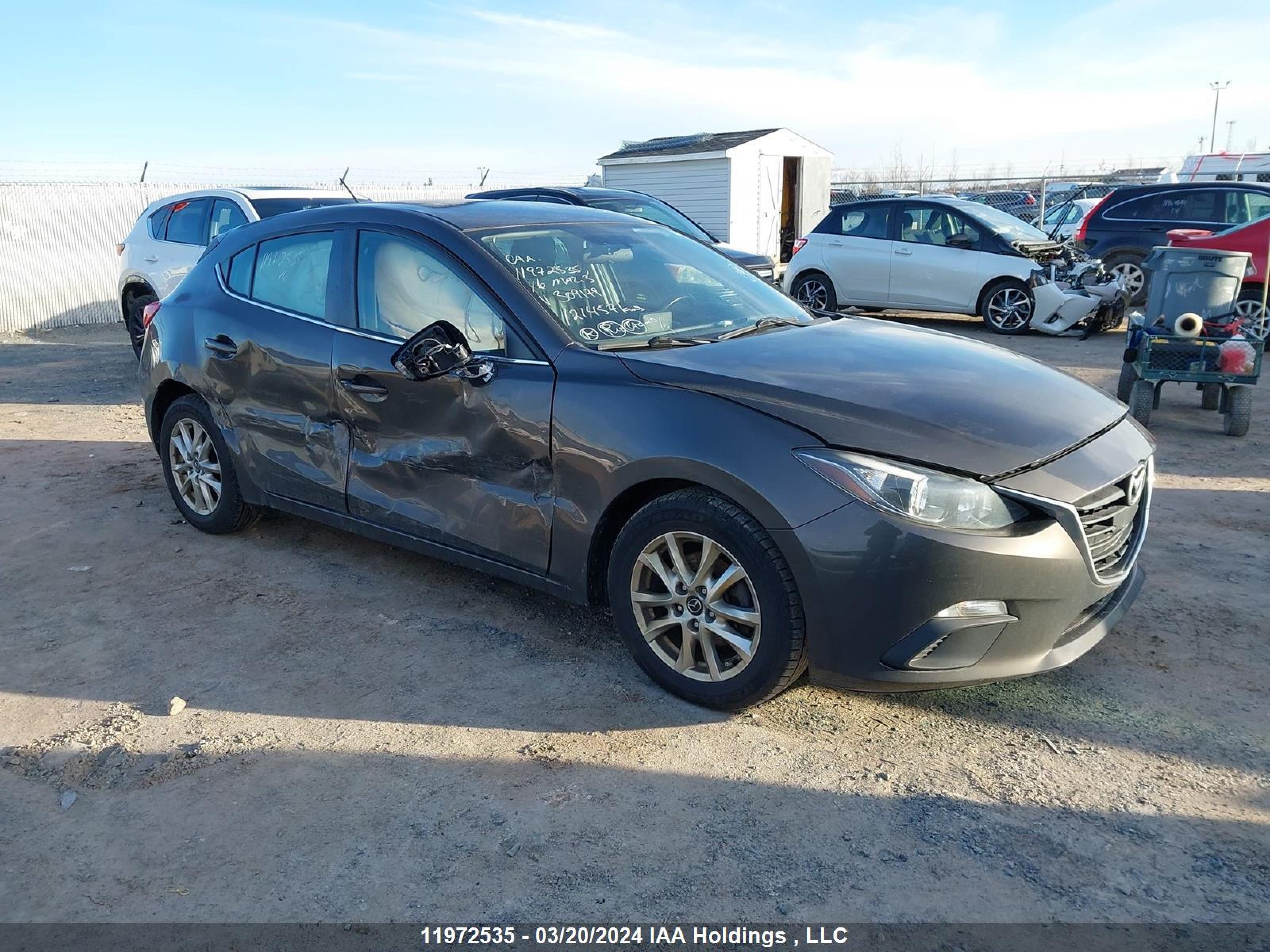 MAZDA 3 2016 3mzbm1l78gm309179