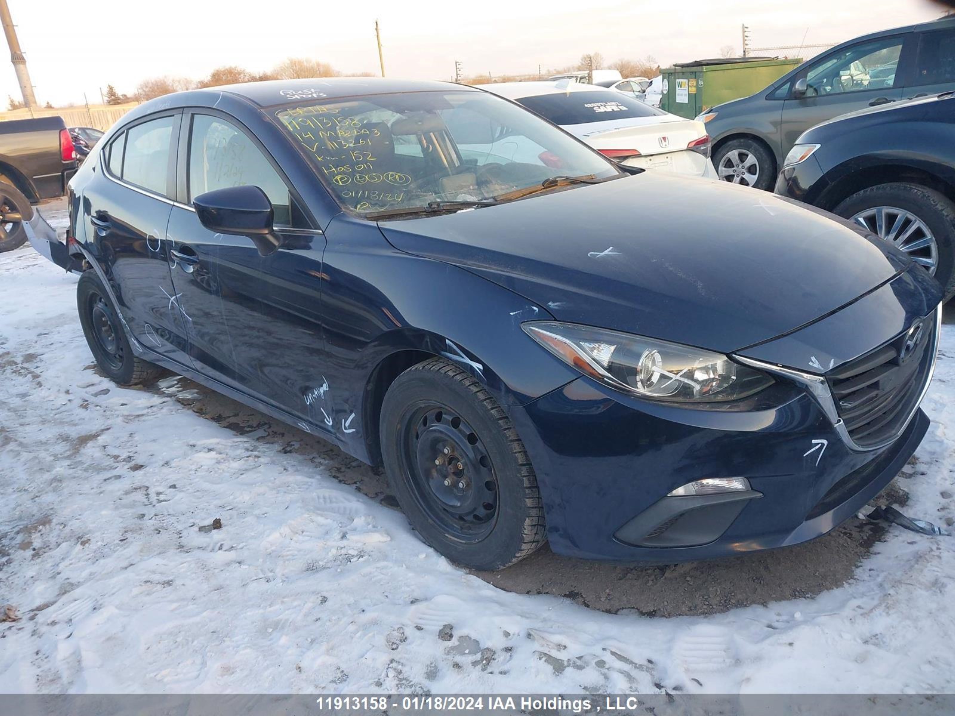 MAZDA 3 2014 3mzbm1v77em113261