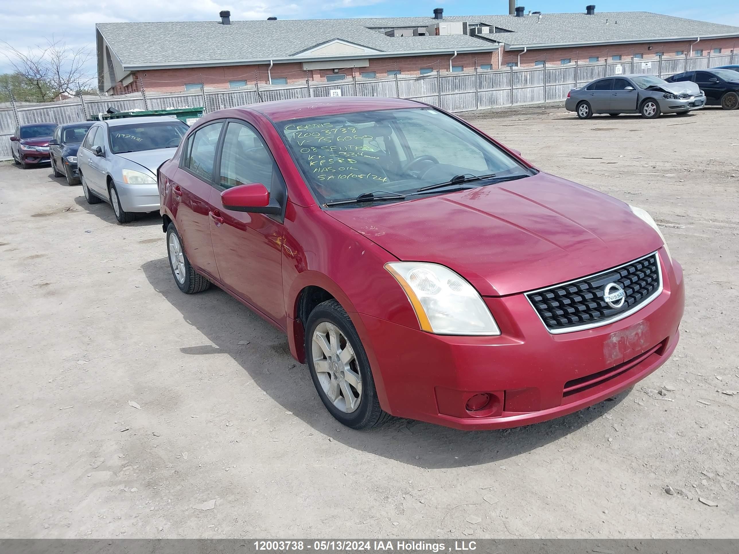 NISSAN SENTRA 2008 3n1ab61e88l756060