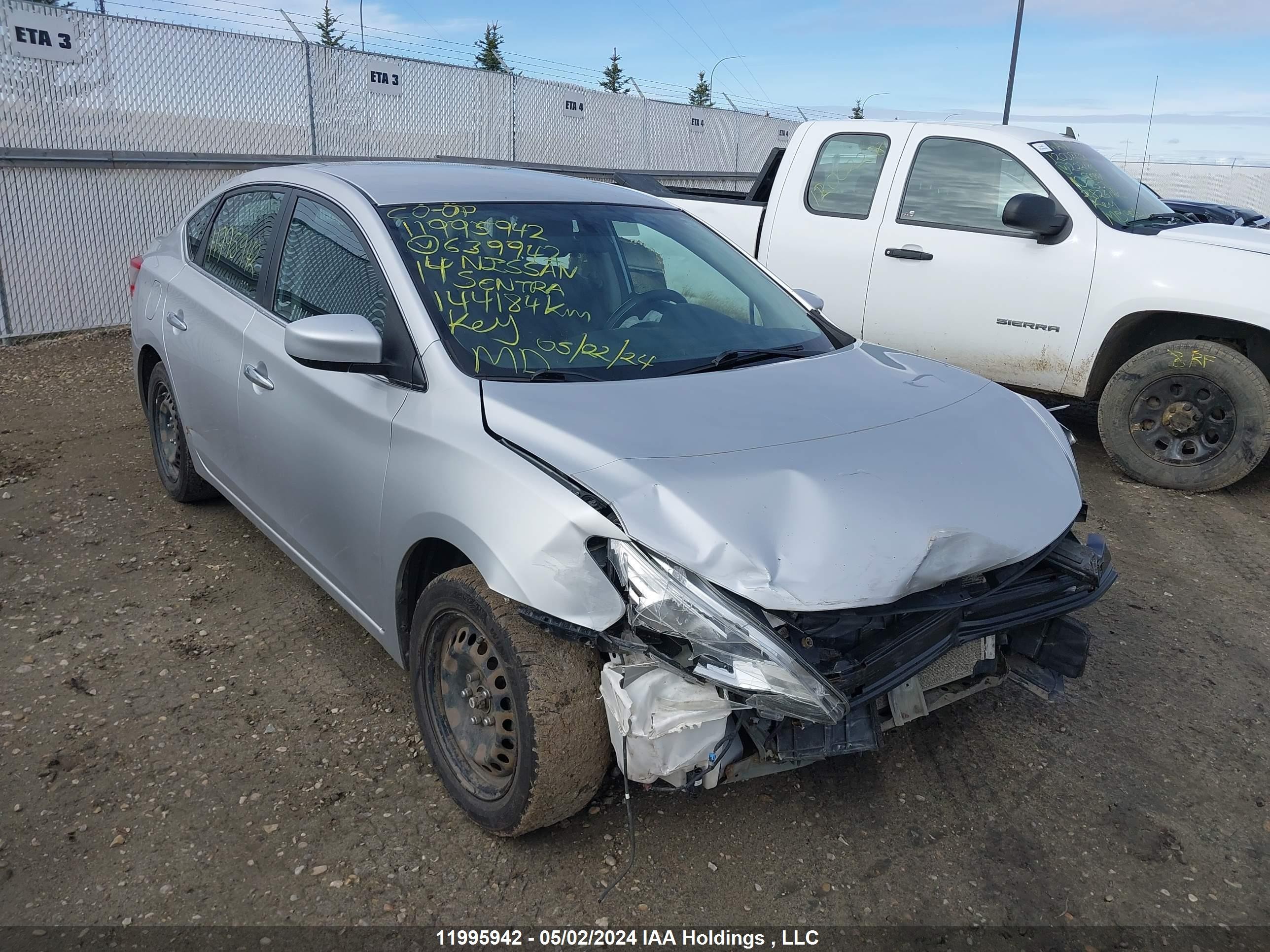 NISSAN SENTRA 2014 3n1ab7ap1el639942