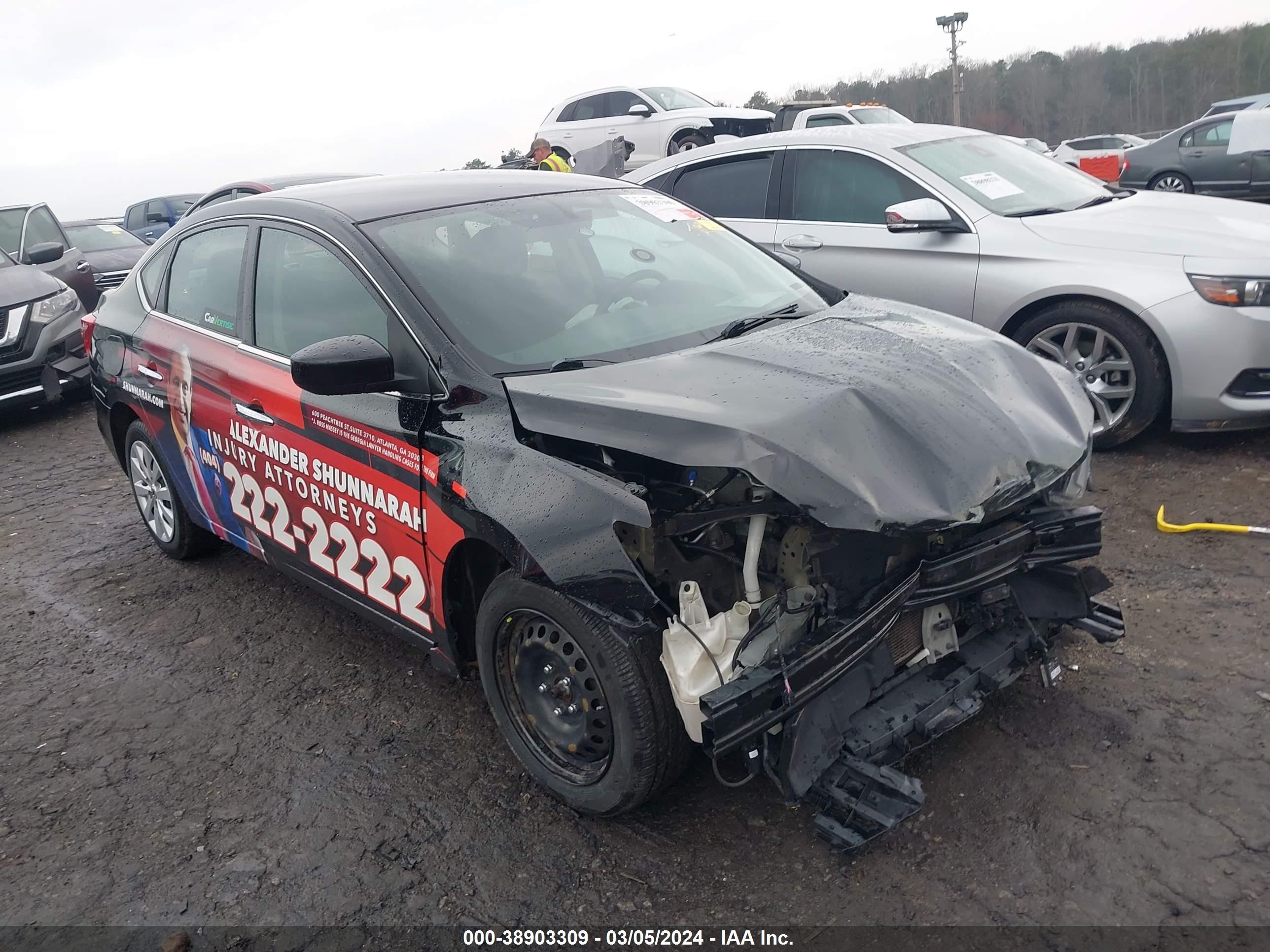 NISSAN SENTRA 2019 3n1ab7apxky298328