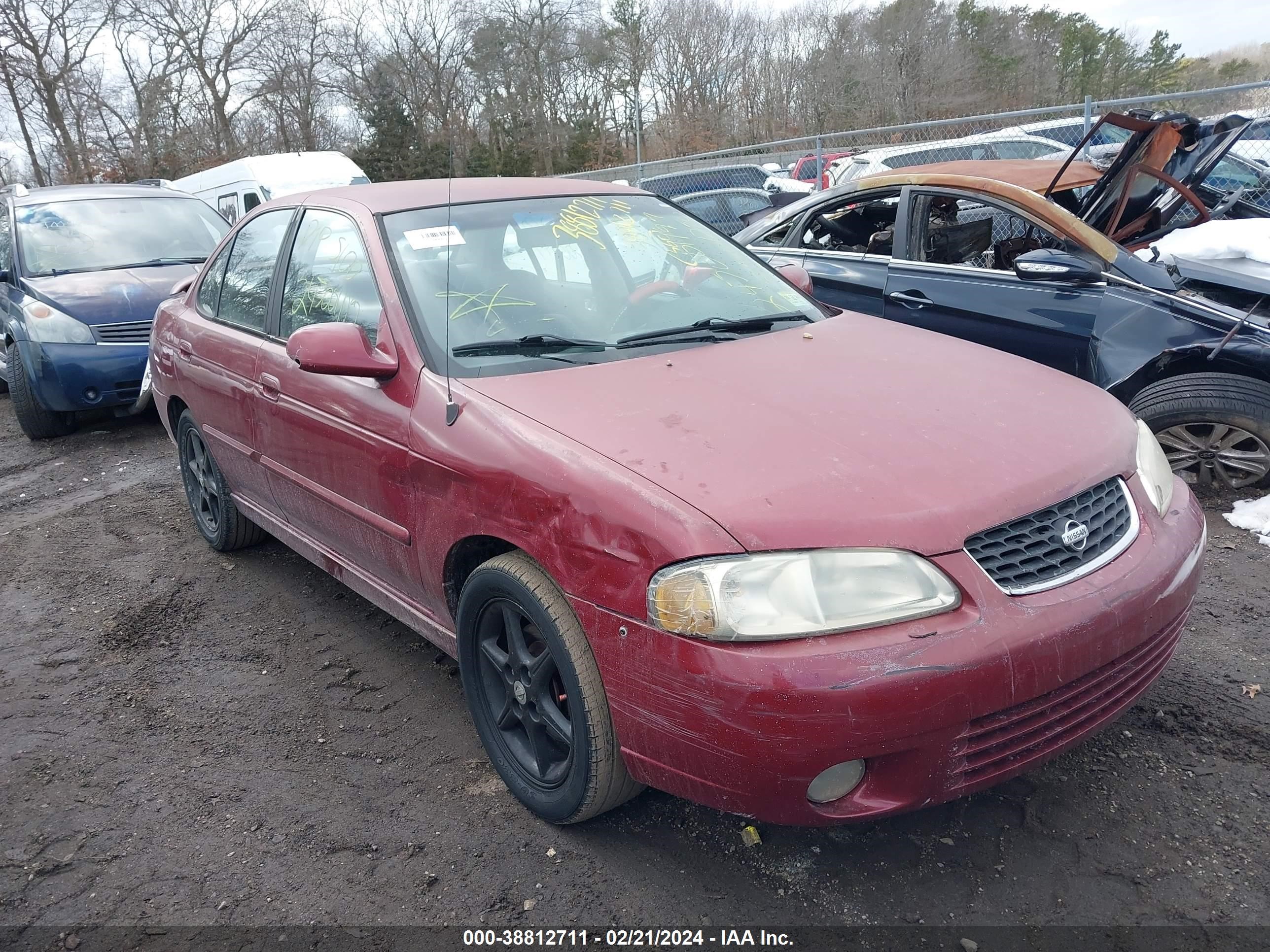 NISSAN SENTRA 2001 3n1bb51d61l114416