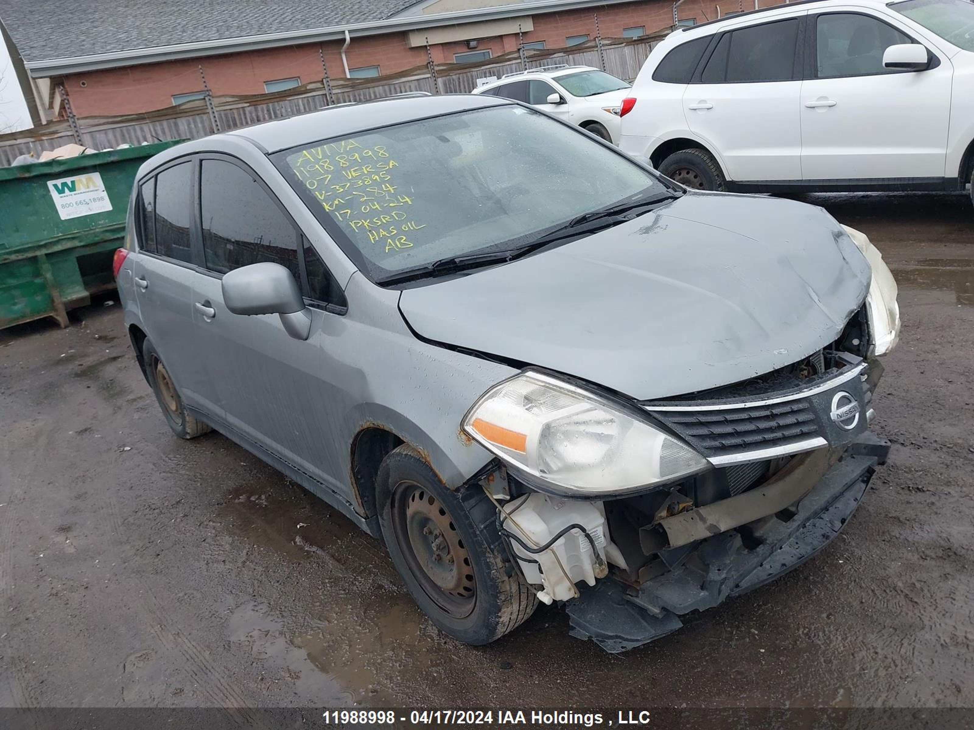 NISSAN VERSA 2007 3n1bc13e67l373895