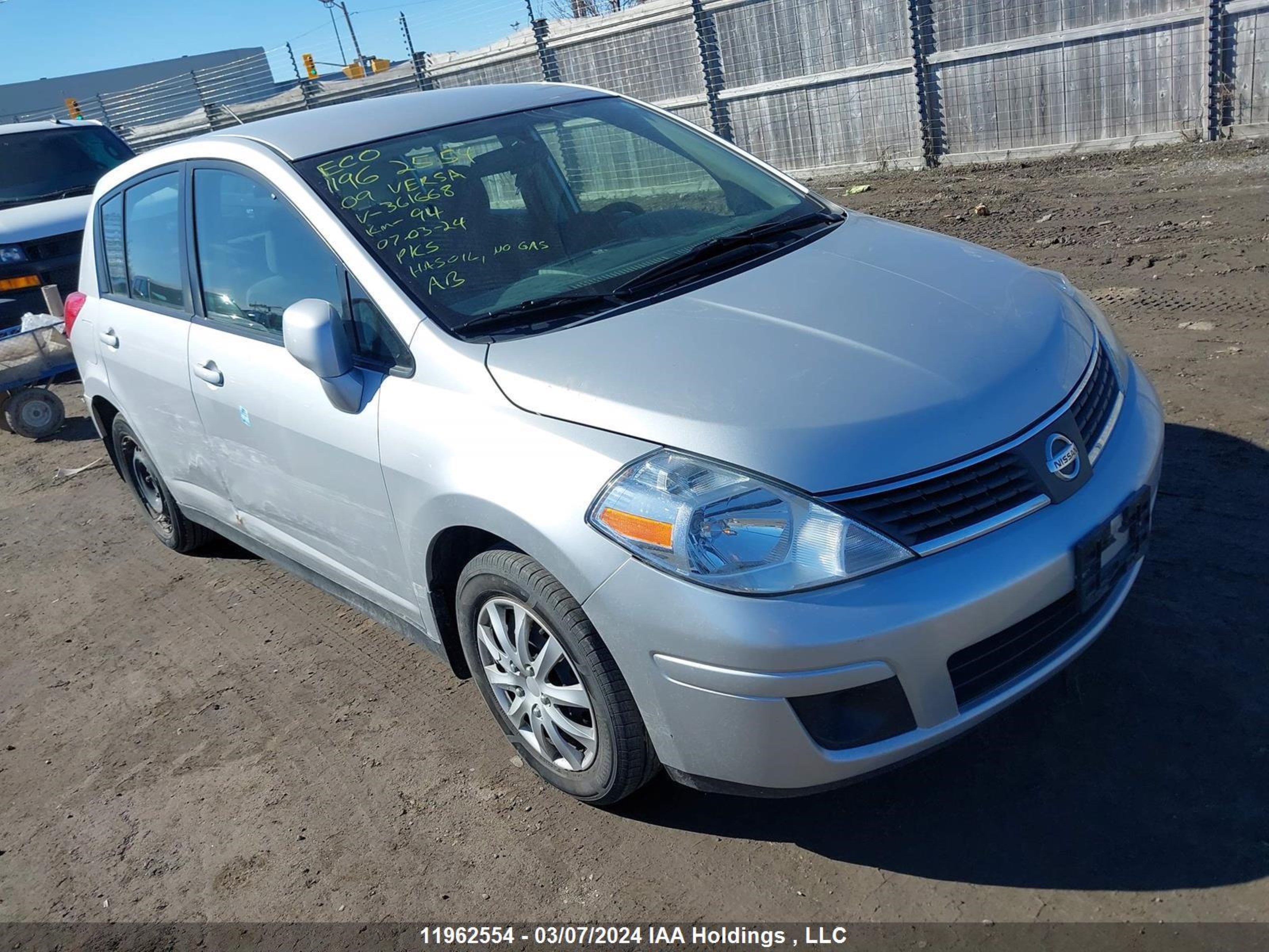 NISSAN VERSA 2009 3n1bc13e89l361668