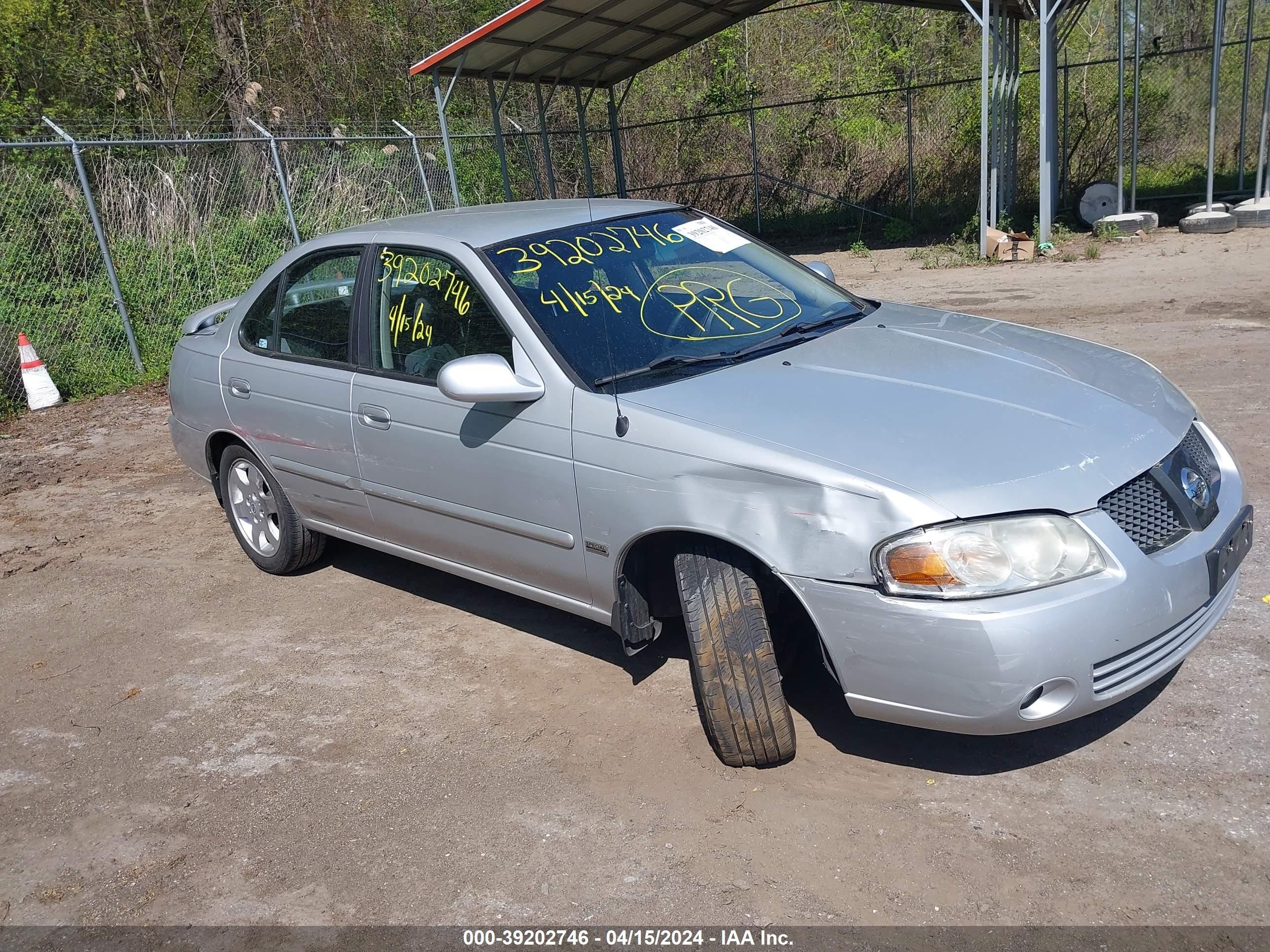 NISSAN SENTRA 2006 3n1cb51d26l462418