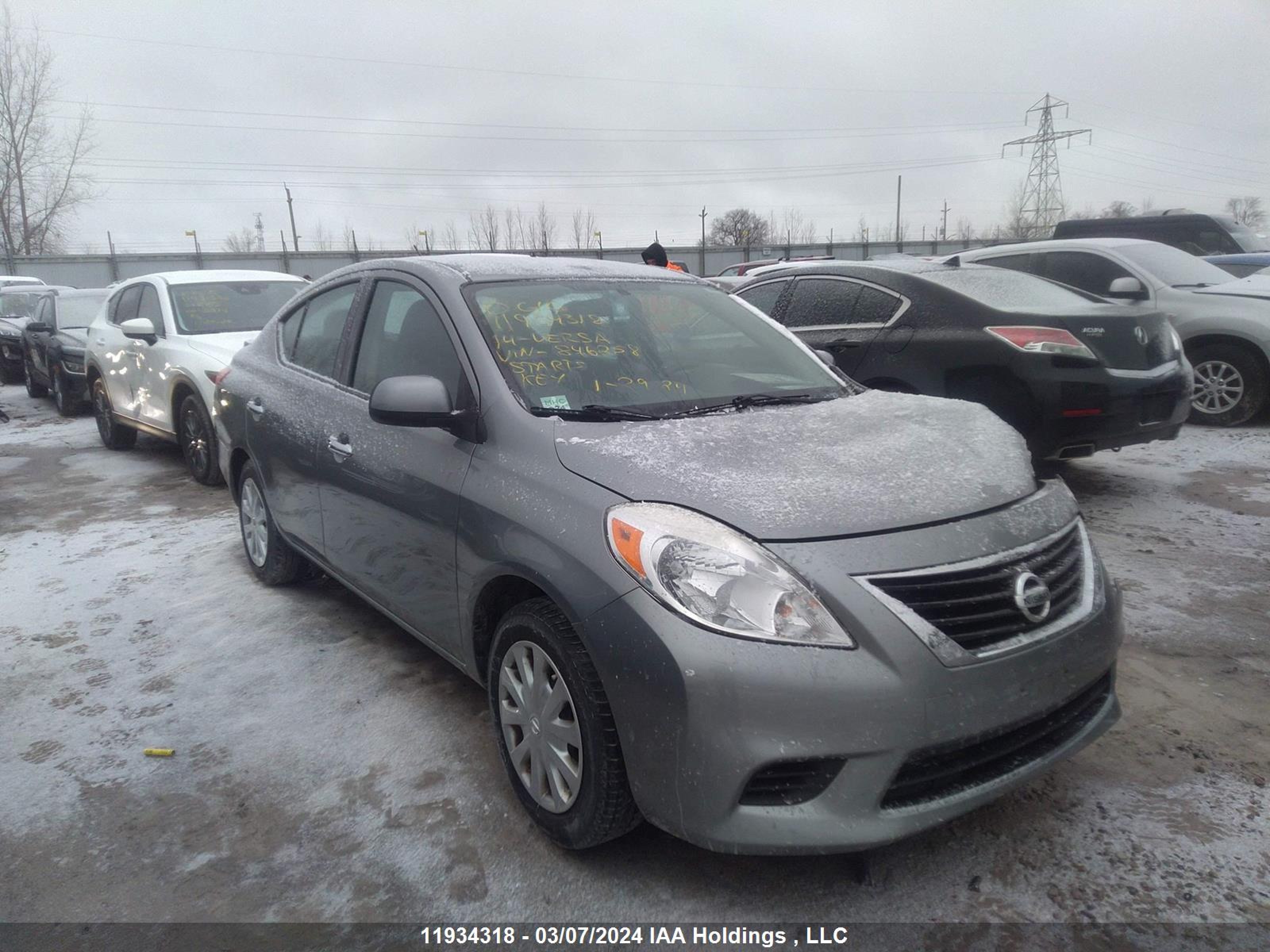 NISSAN VERSA 2014 3n1cn7ap4el846258