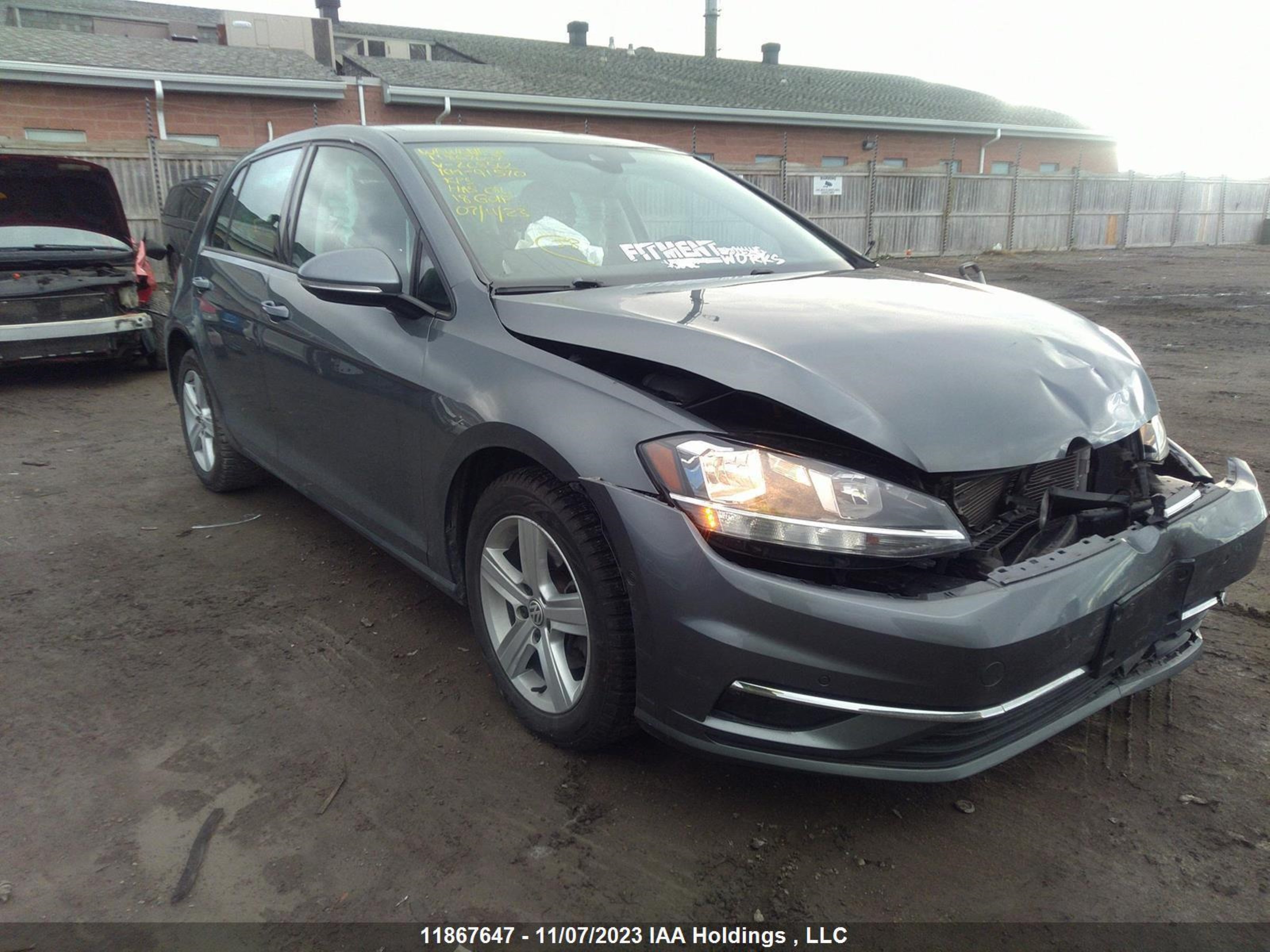 VOLKSWAGEN GOLF 2018 3vwg17au7jm268562