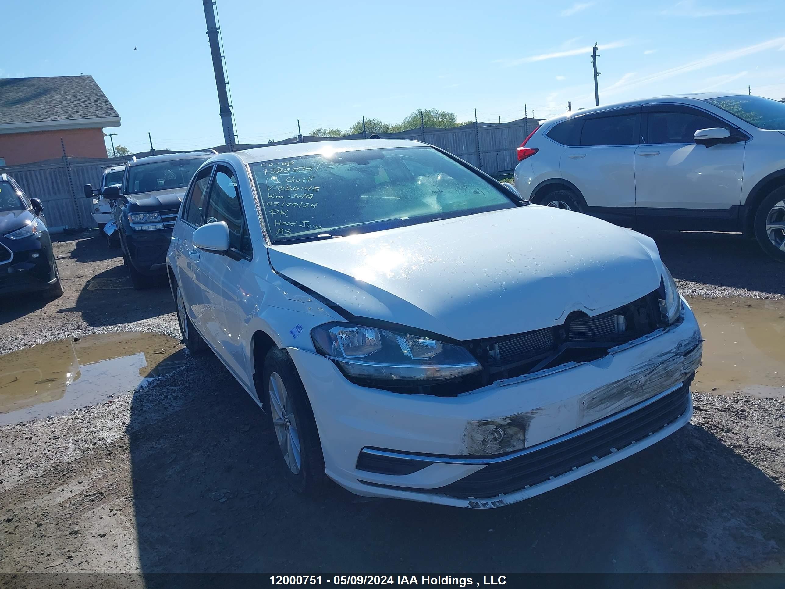 VOLKSWAGEN GOLF 2019 3vwg57au1km026145