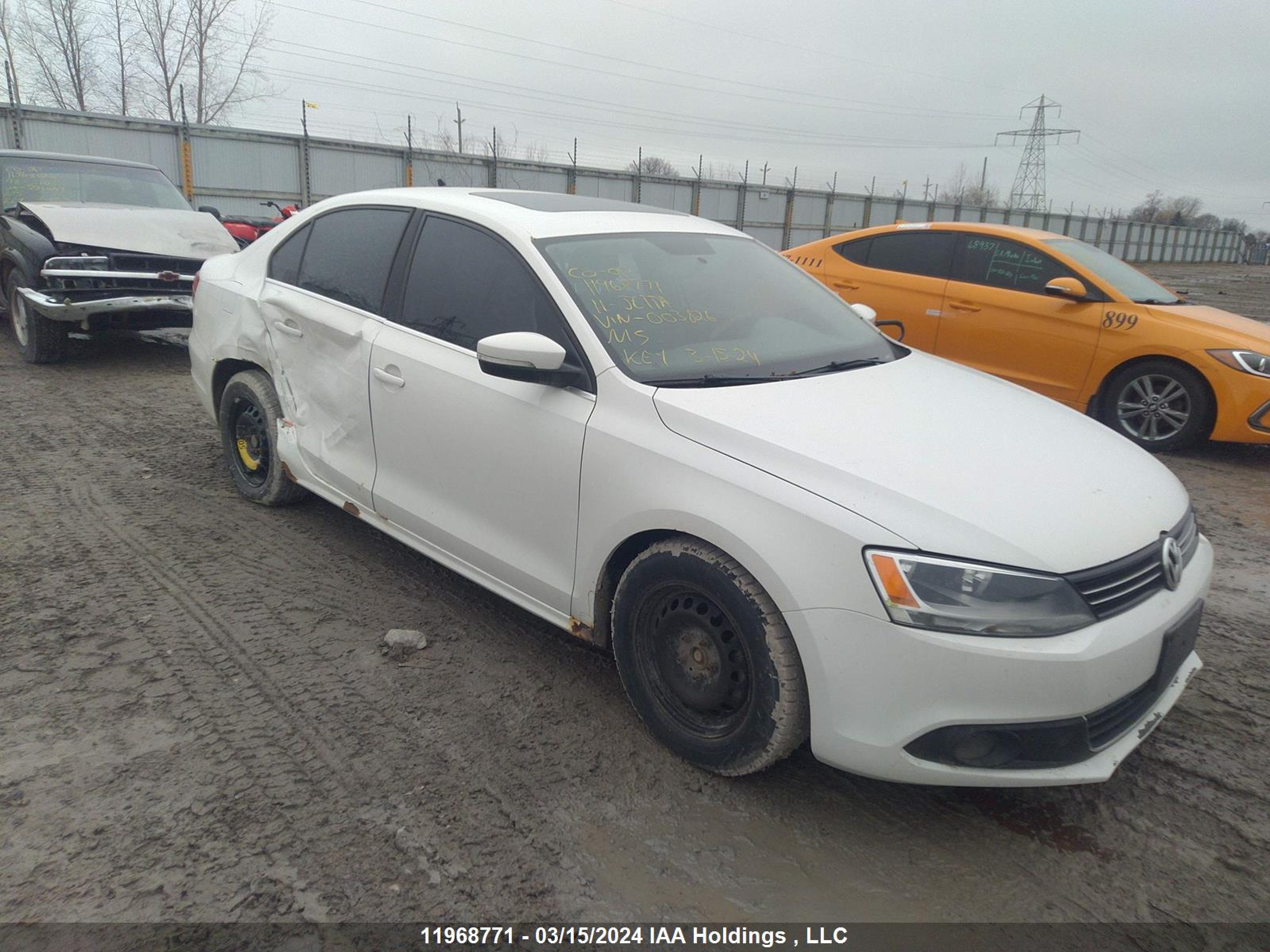 VOLKSWAGEN JETTA 2011 3vwlx7aj0bm003826