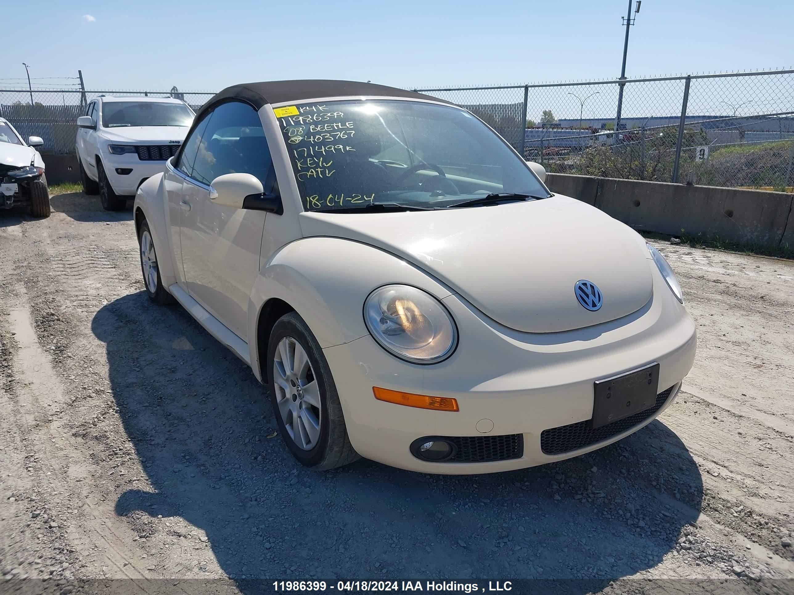 VOLKSWAGEN BEETLE 2008 3vwrf21y88m403767