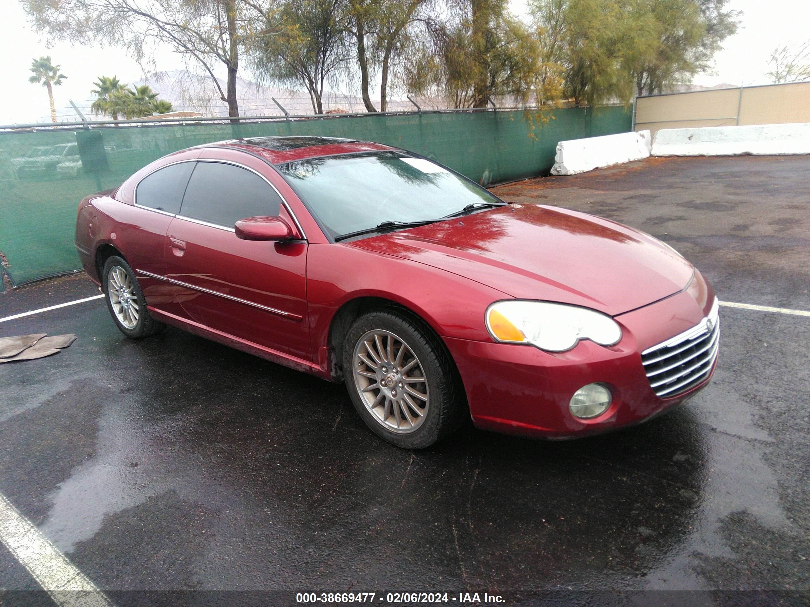 CHRYSLER SEBRING 2003 4c3ag52h93e186941