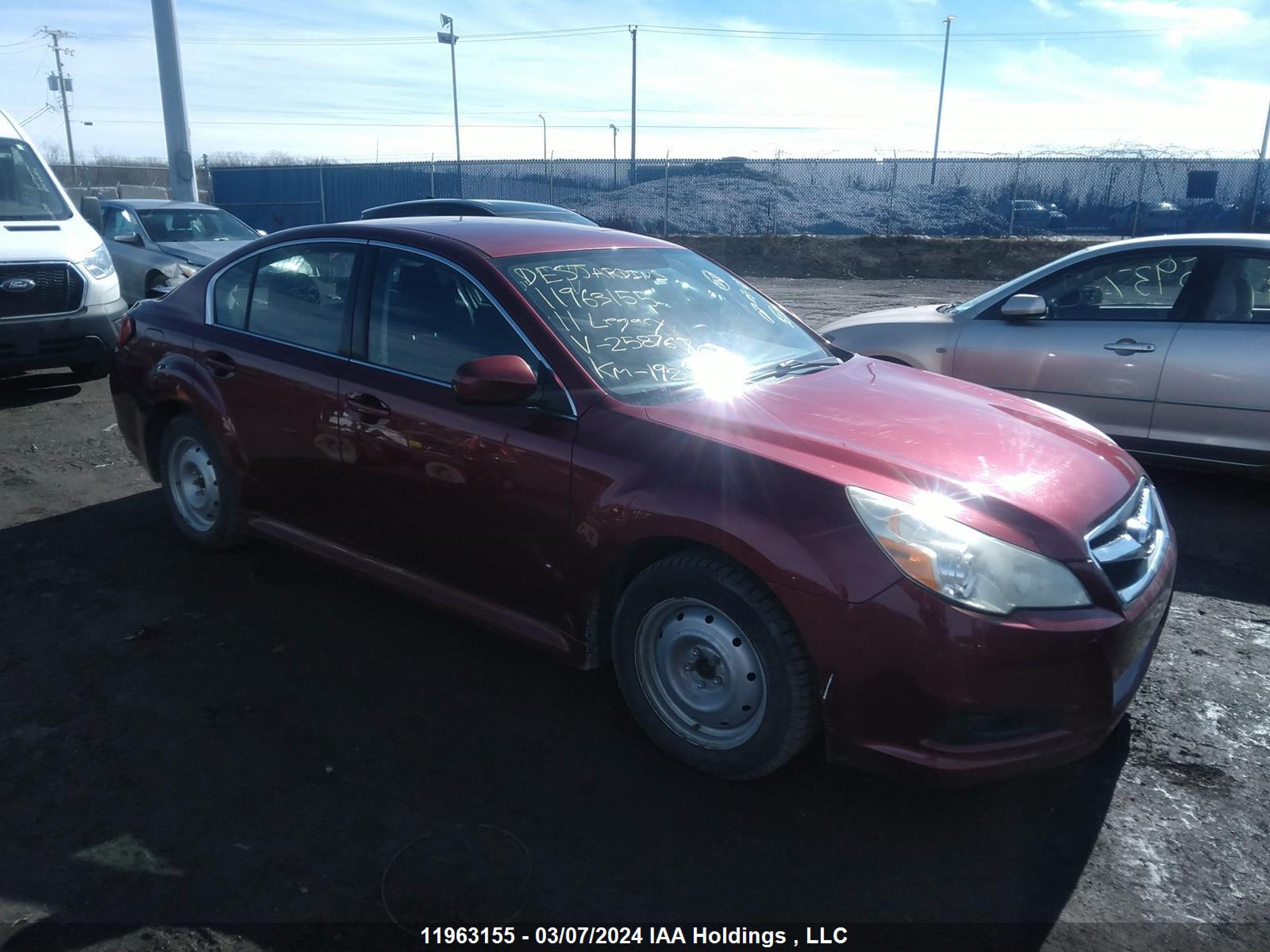 SUBARU LEGACY 2011 4s3bmgb69b3258767