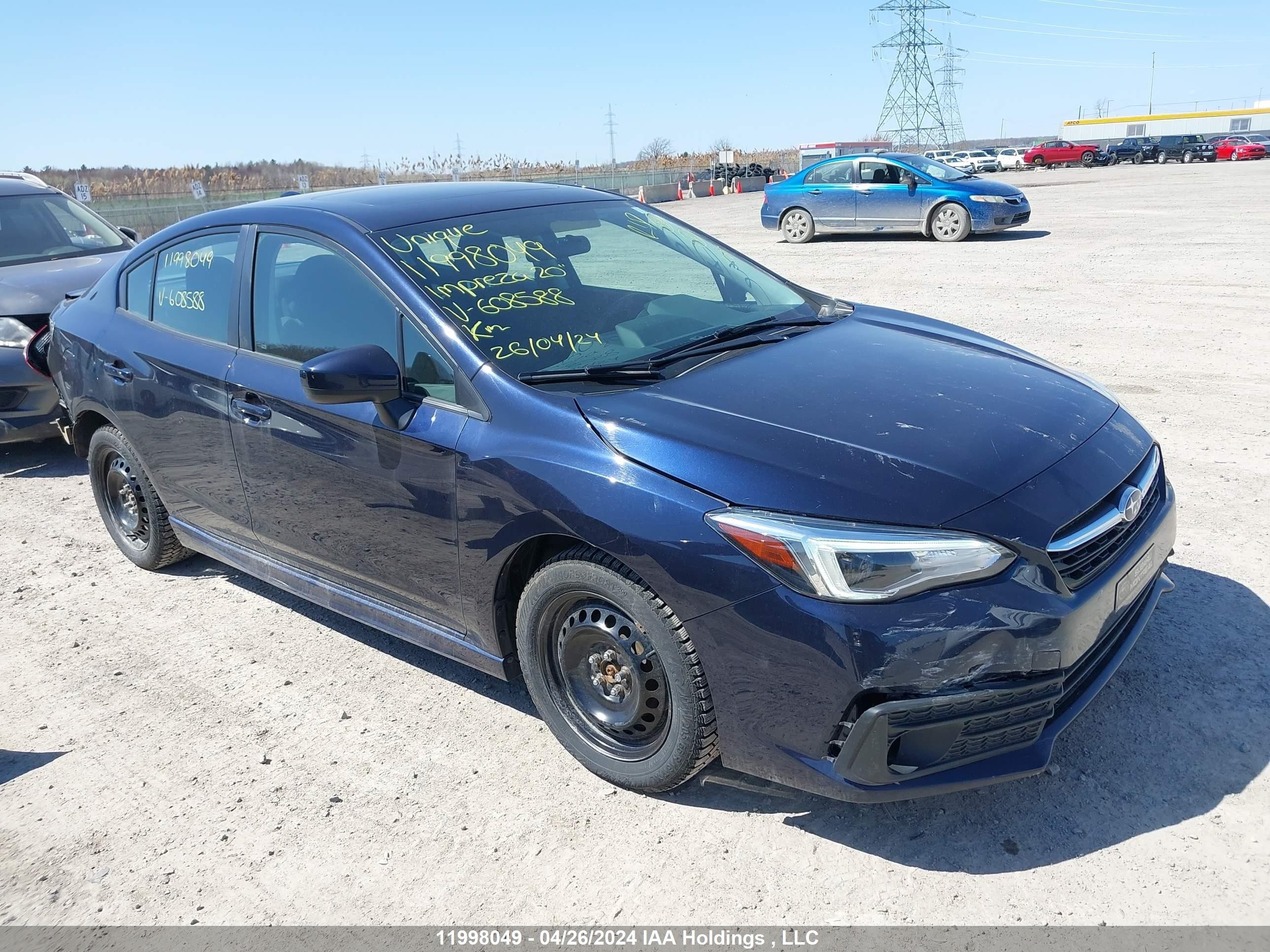 SUBARU IMPREZA 2020 4s3gkae65l1608588