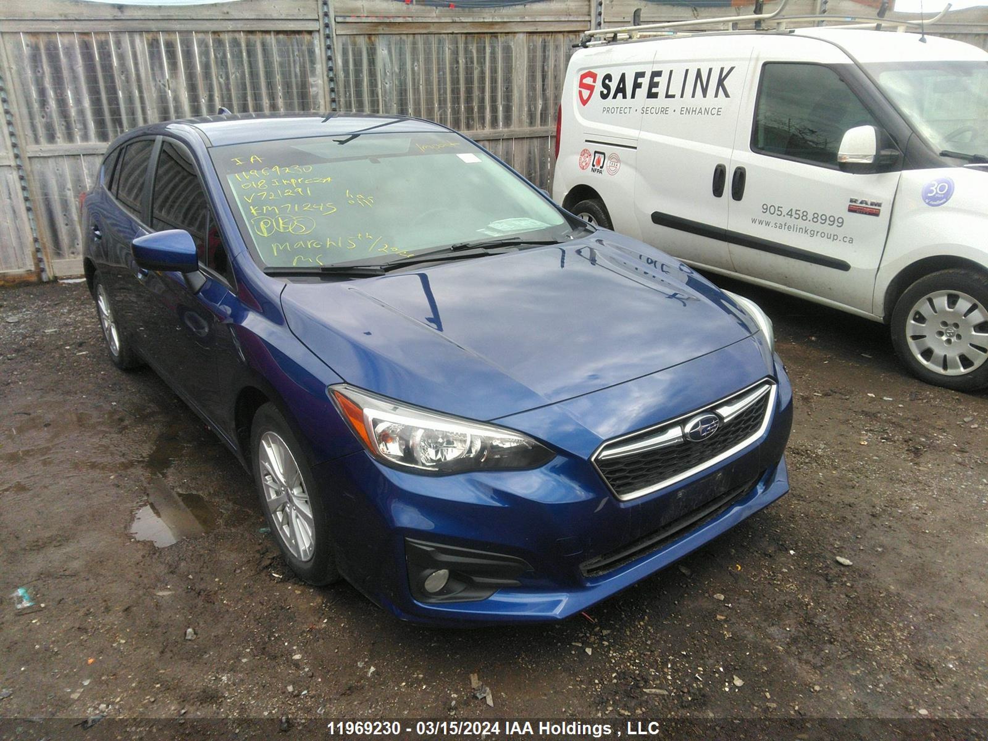 SUBARU IMPREZA 2018 4s3gtae61j3721291