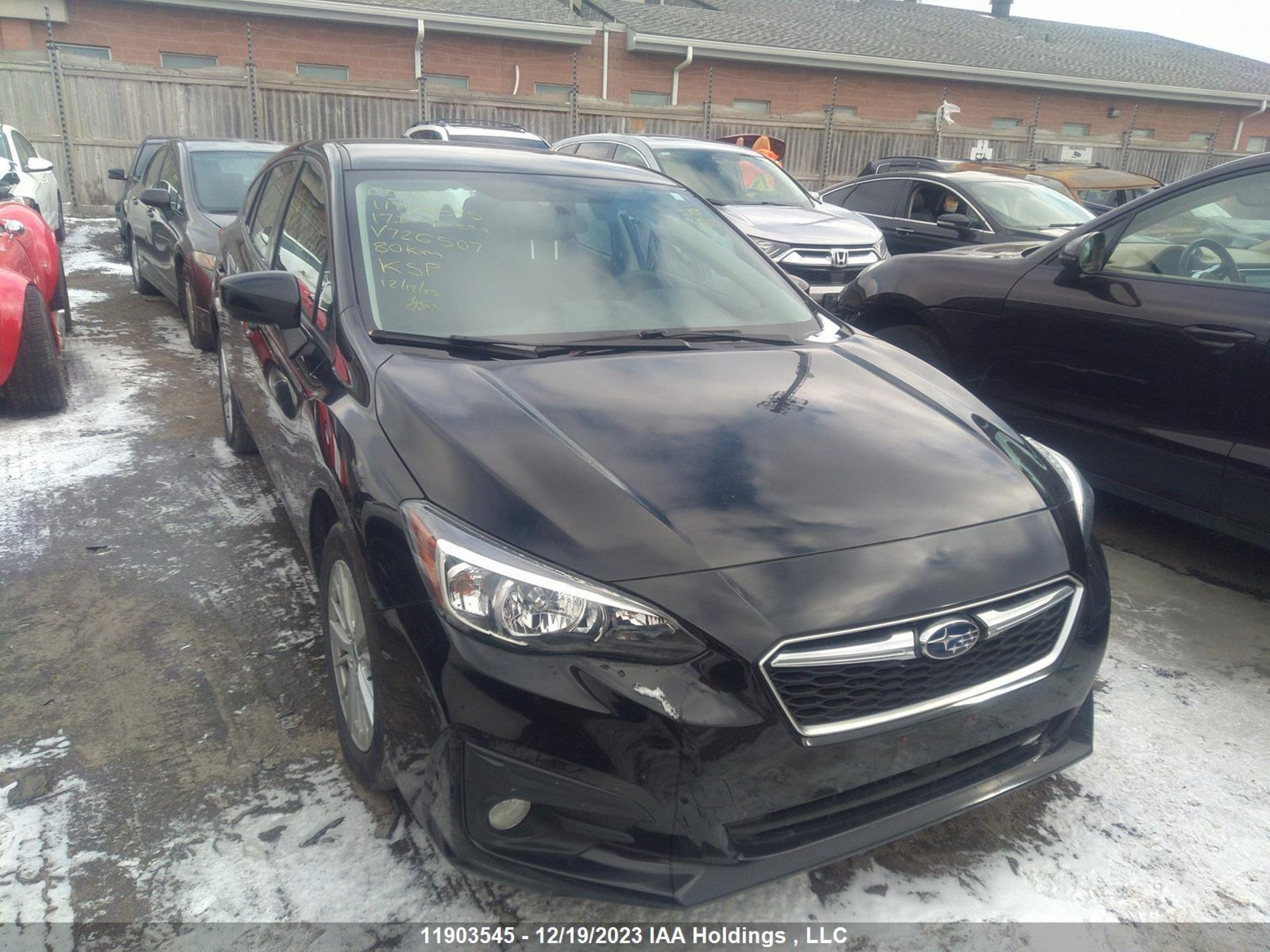 SUBARU IMPREZA 2017 4s3gtae69h3726507