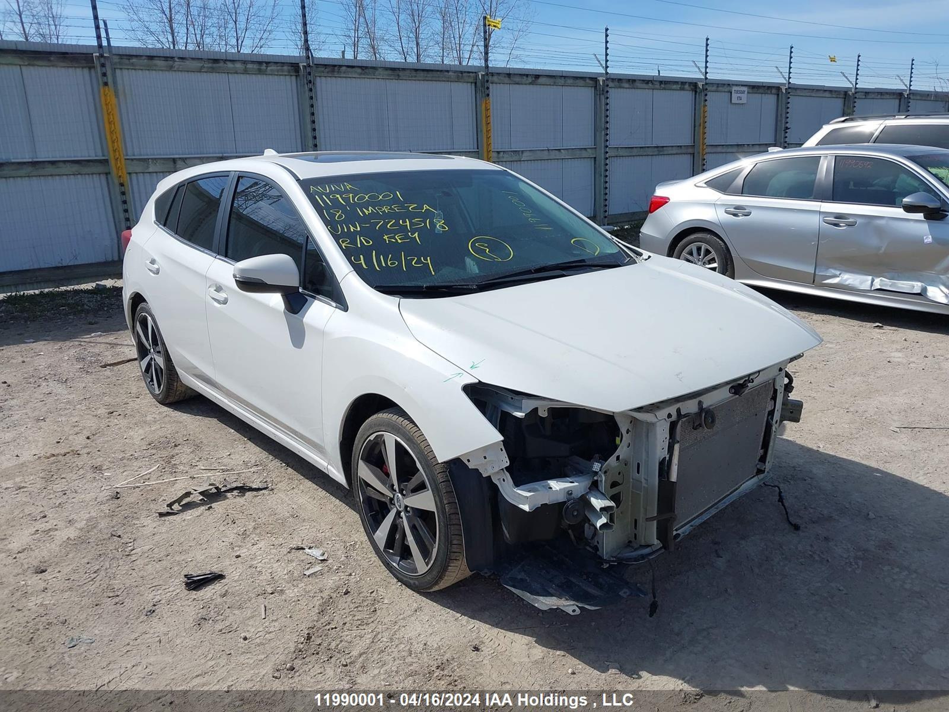 SUBARU IMPREZA 2018 4s3gtaw69j3724518