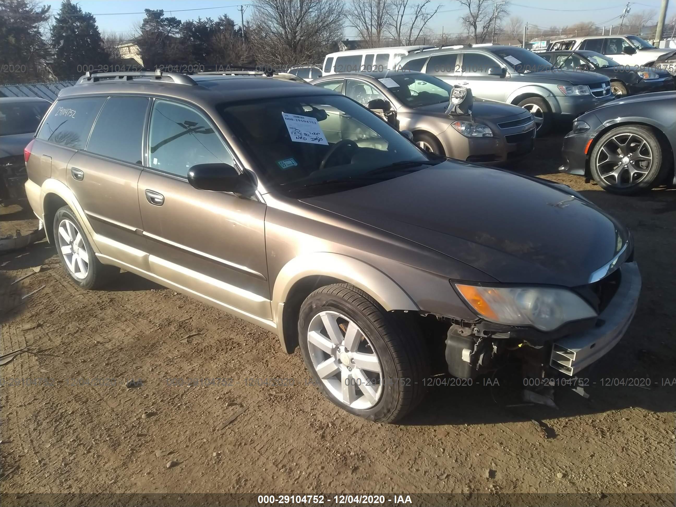 SUBARU OUTBACK 2008 4s4bp61c987311070