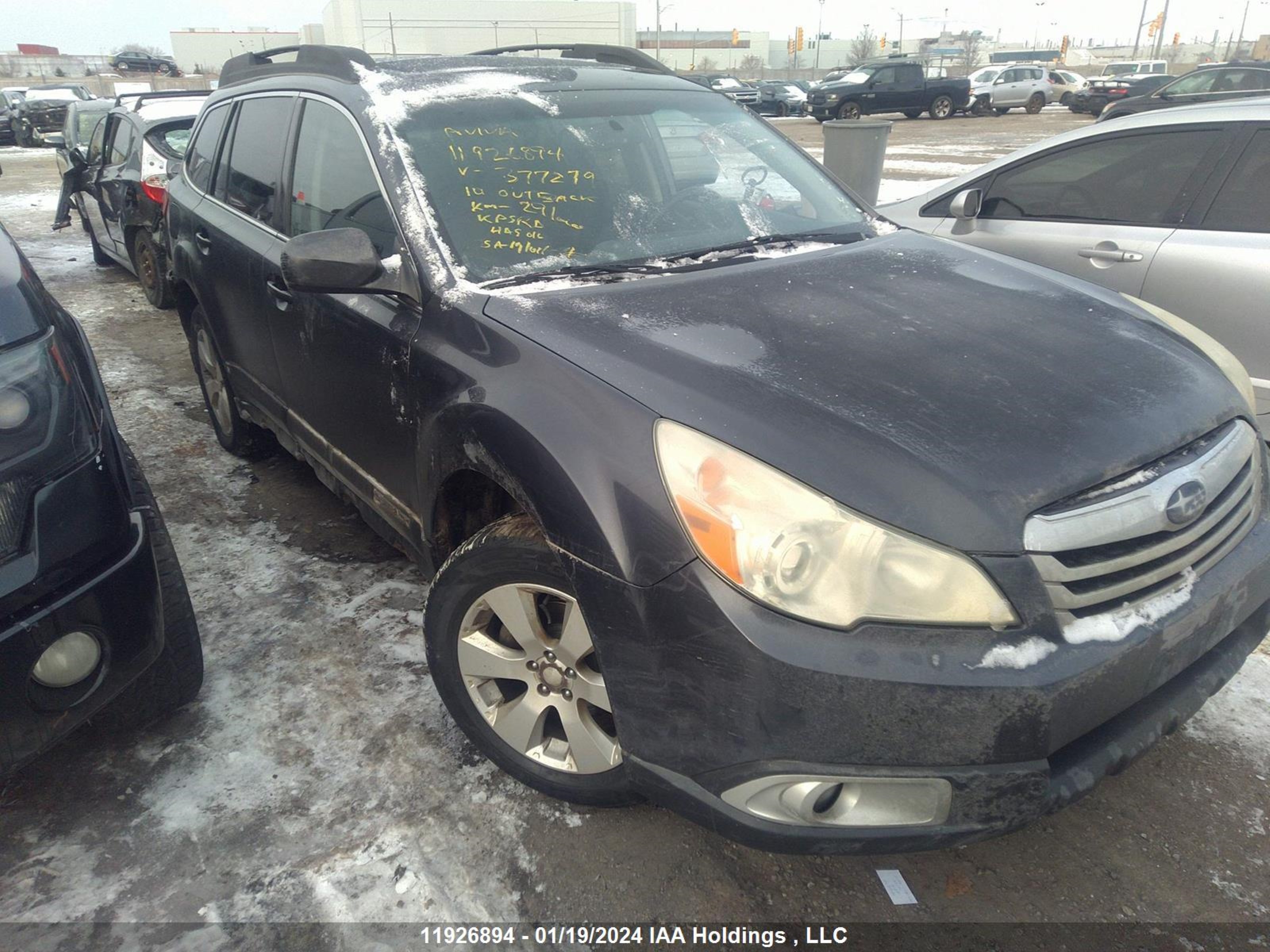 SUBARU OUTBACK 2010 4s4brggc7a3377279