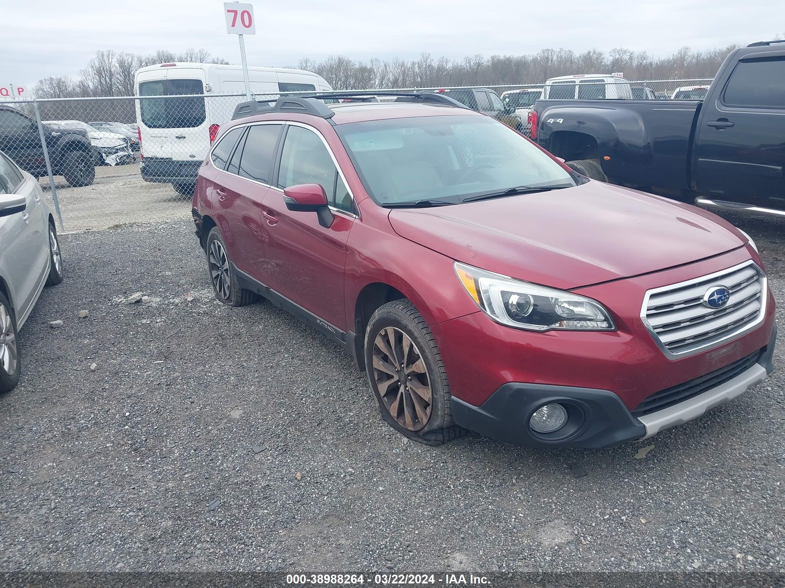 SUBARU OUTBACK 2015 4s4bsanc9f3298448