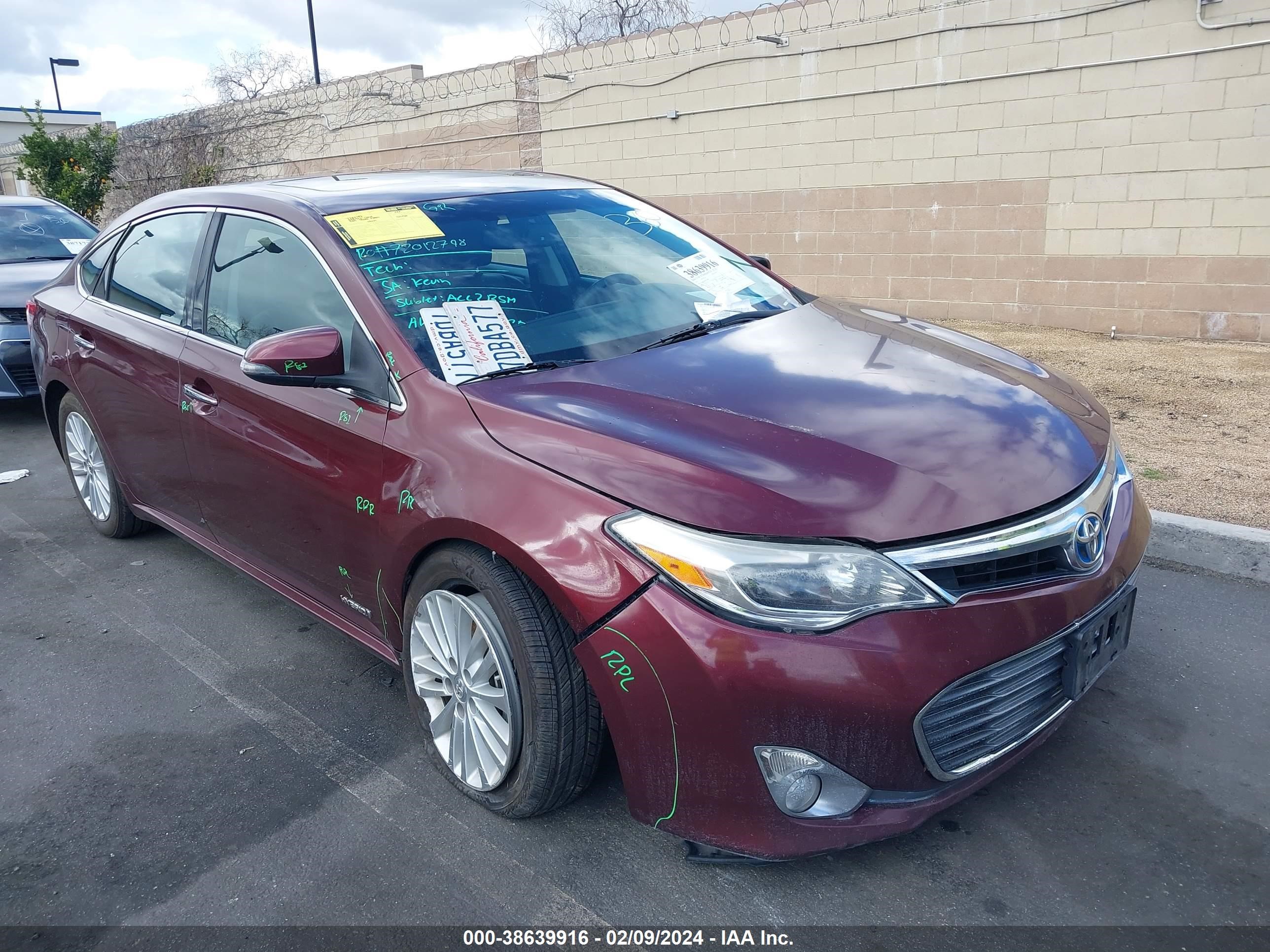 TOYOTA AVALON 2013 4t1bd1eb1du016893