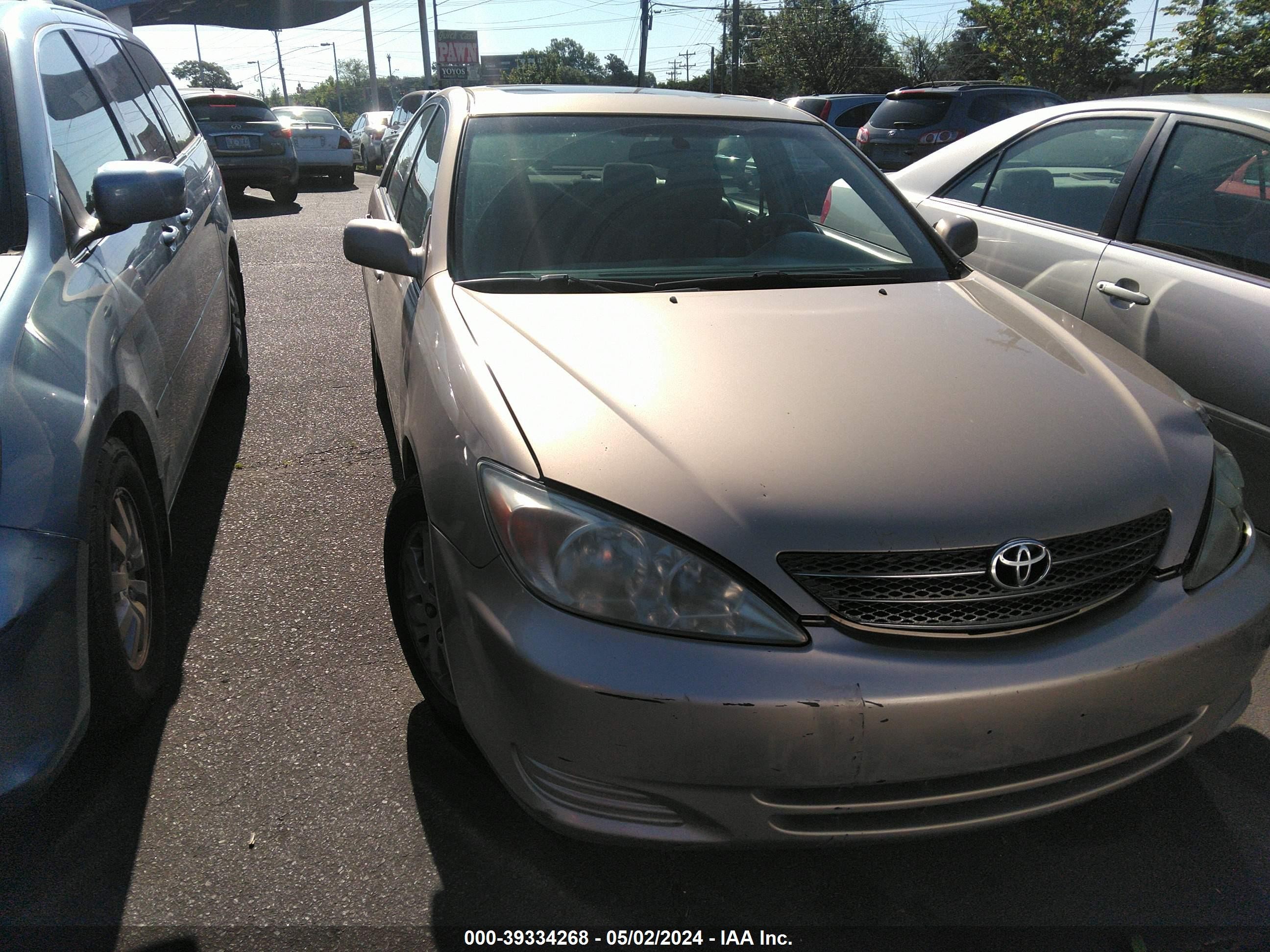 TOYOTA CAMRY 2002 4t1be30k22u022067