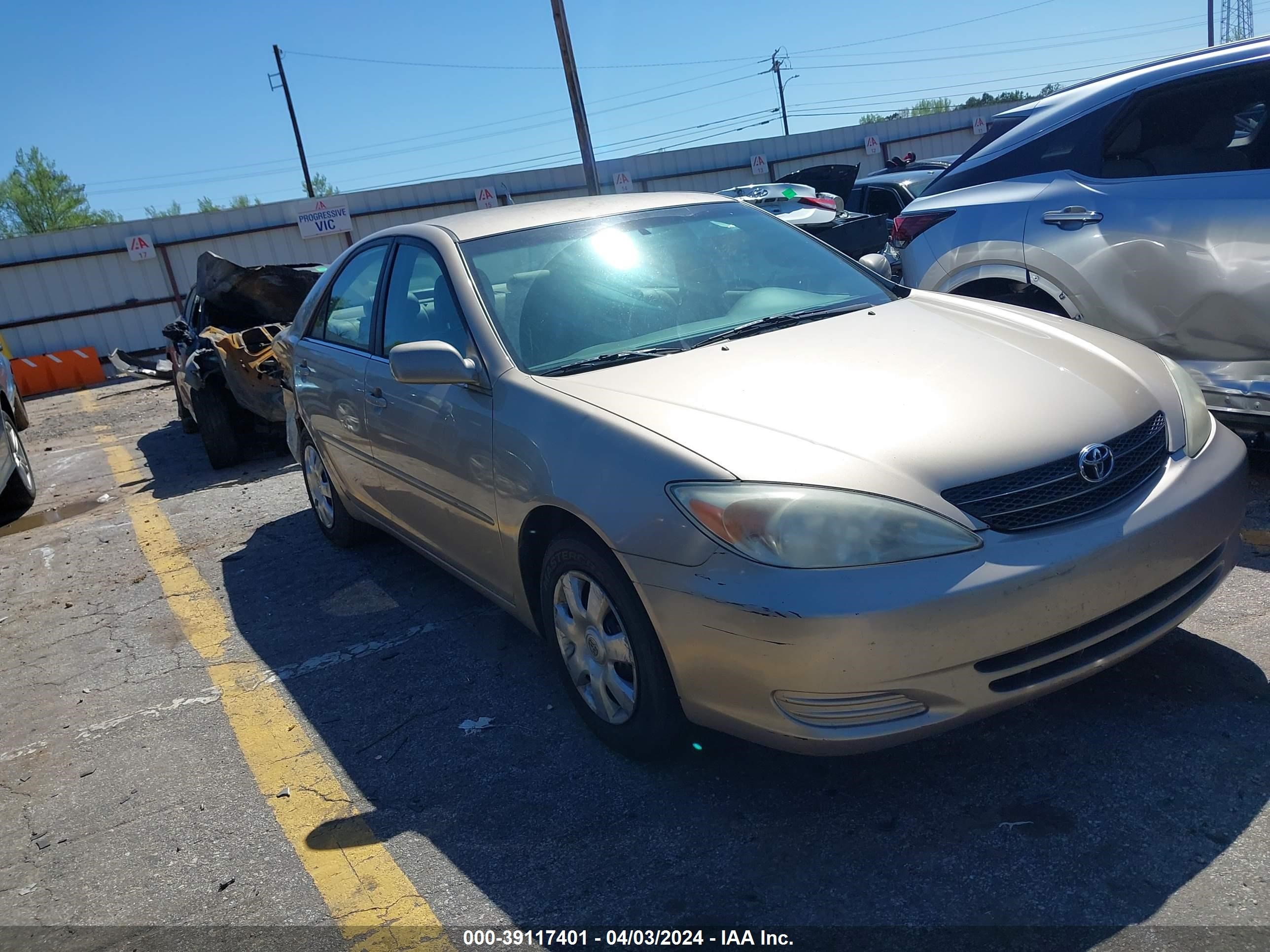 TOYOTA CAMRY 2002 4t1be32k02u021769