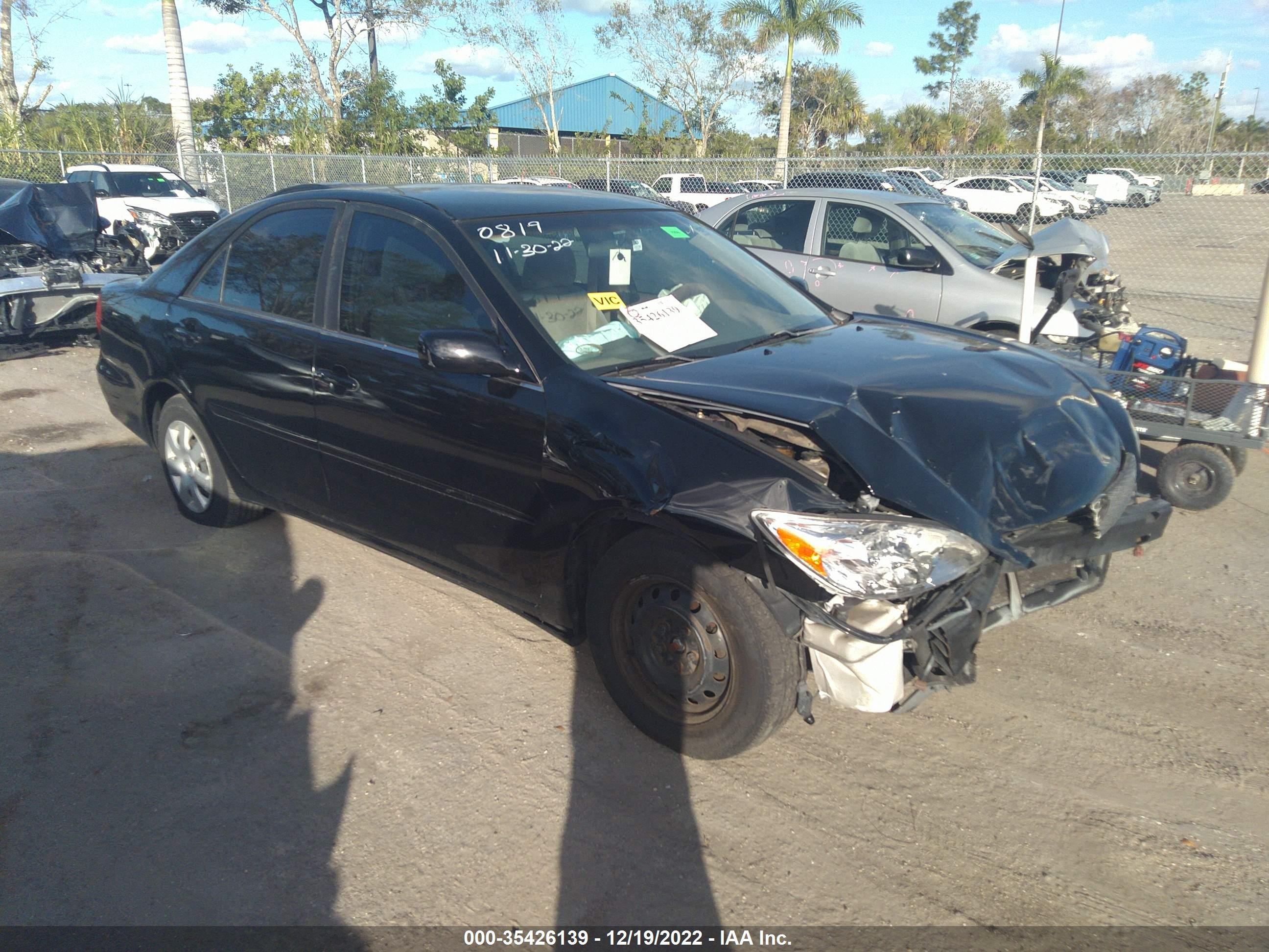 TOYOTA CAMRY 2002 4t1be32k12u030819