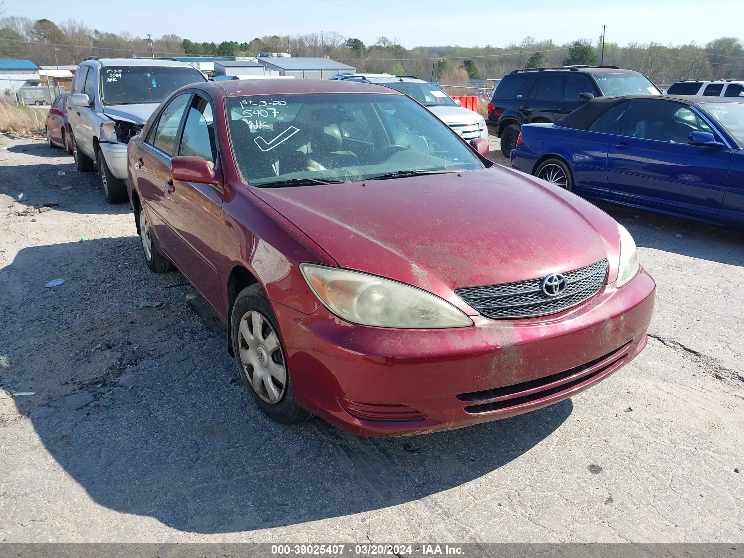 TOYOTA CAMRY 2002 4t1be32k62u625469