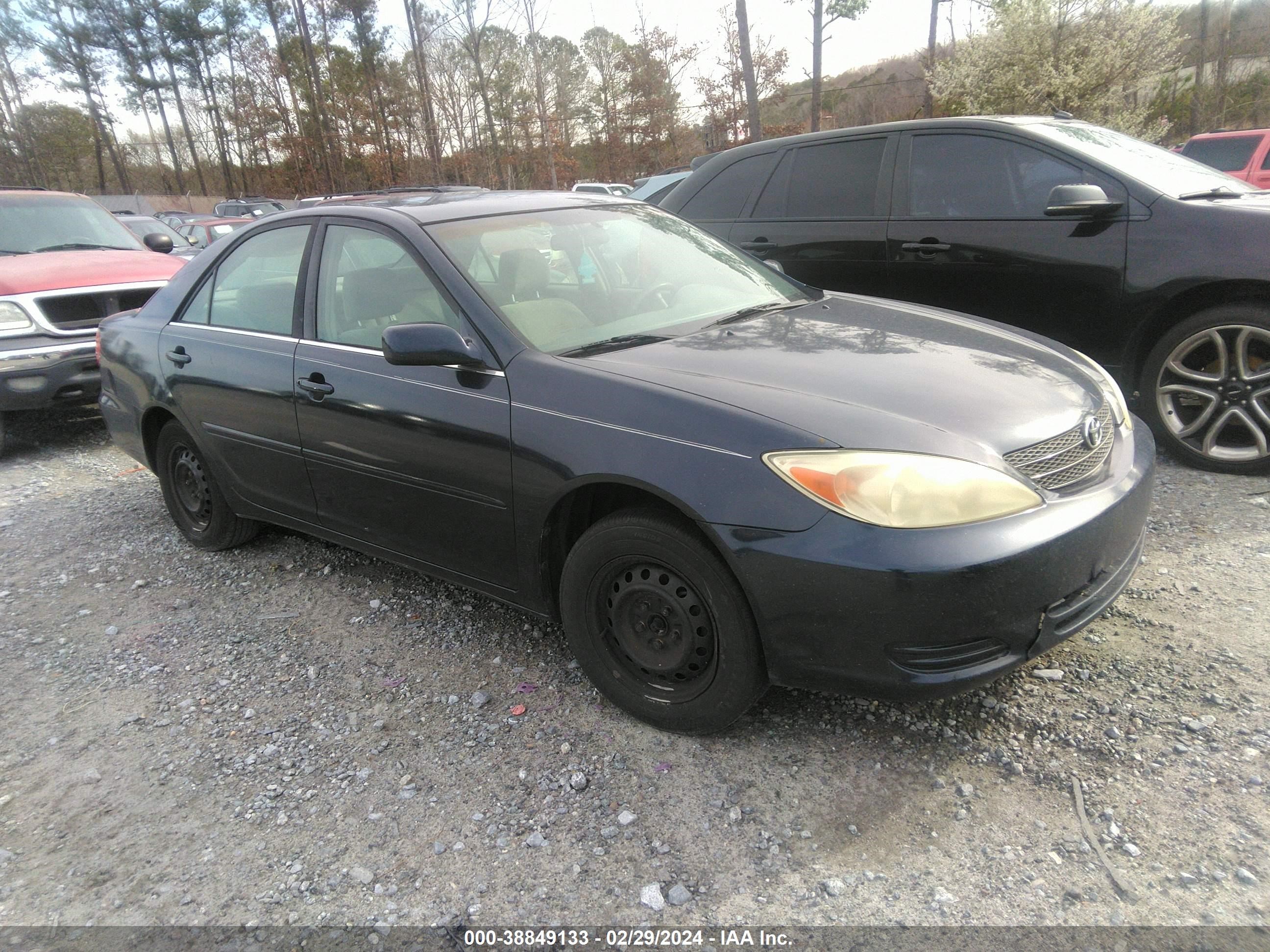 TOYOTA CAMRY 2002 4t1be32k62u633281