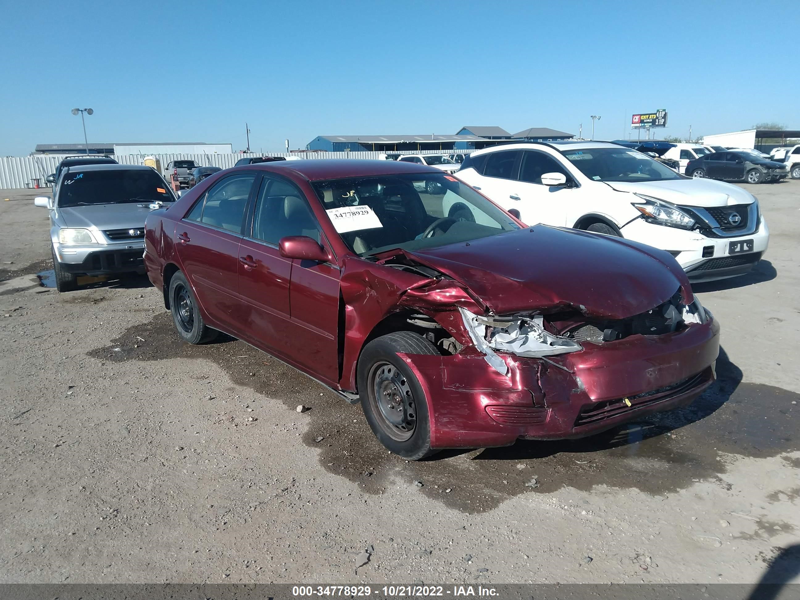 TOYOTA CAMRY 2005 4t1be32k65u010117