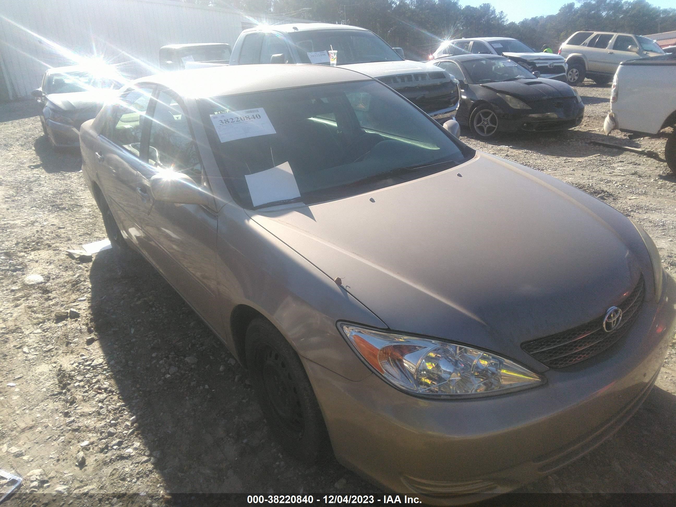 TOYOTA CAMRY 2002 4t1be32k72u015158