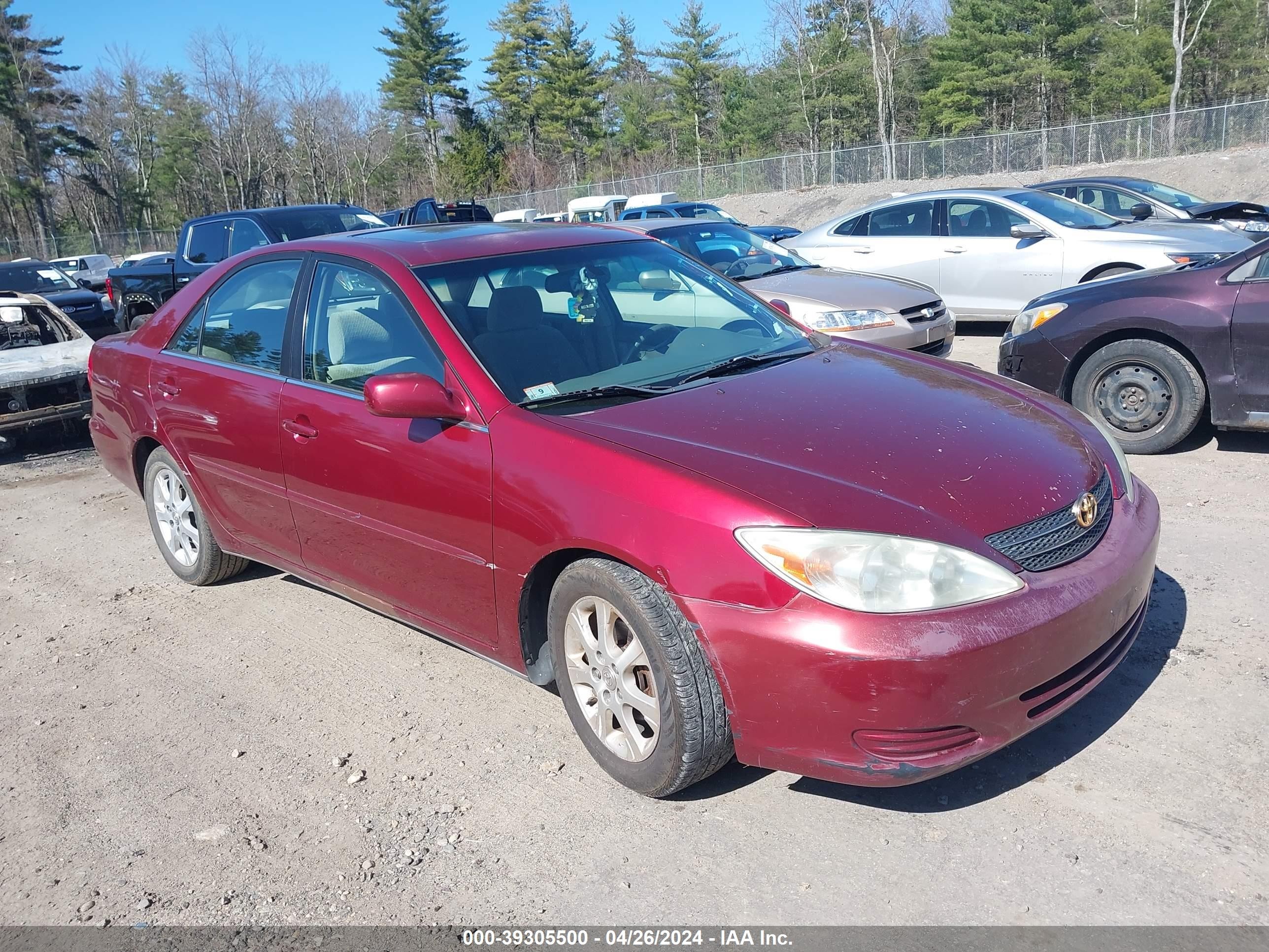 TOYOTA CAMRY 2002 4t1be32k82u081265