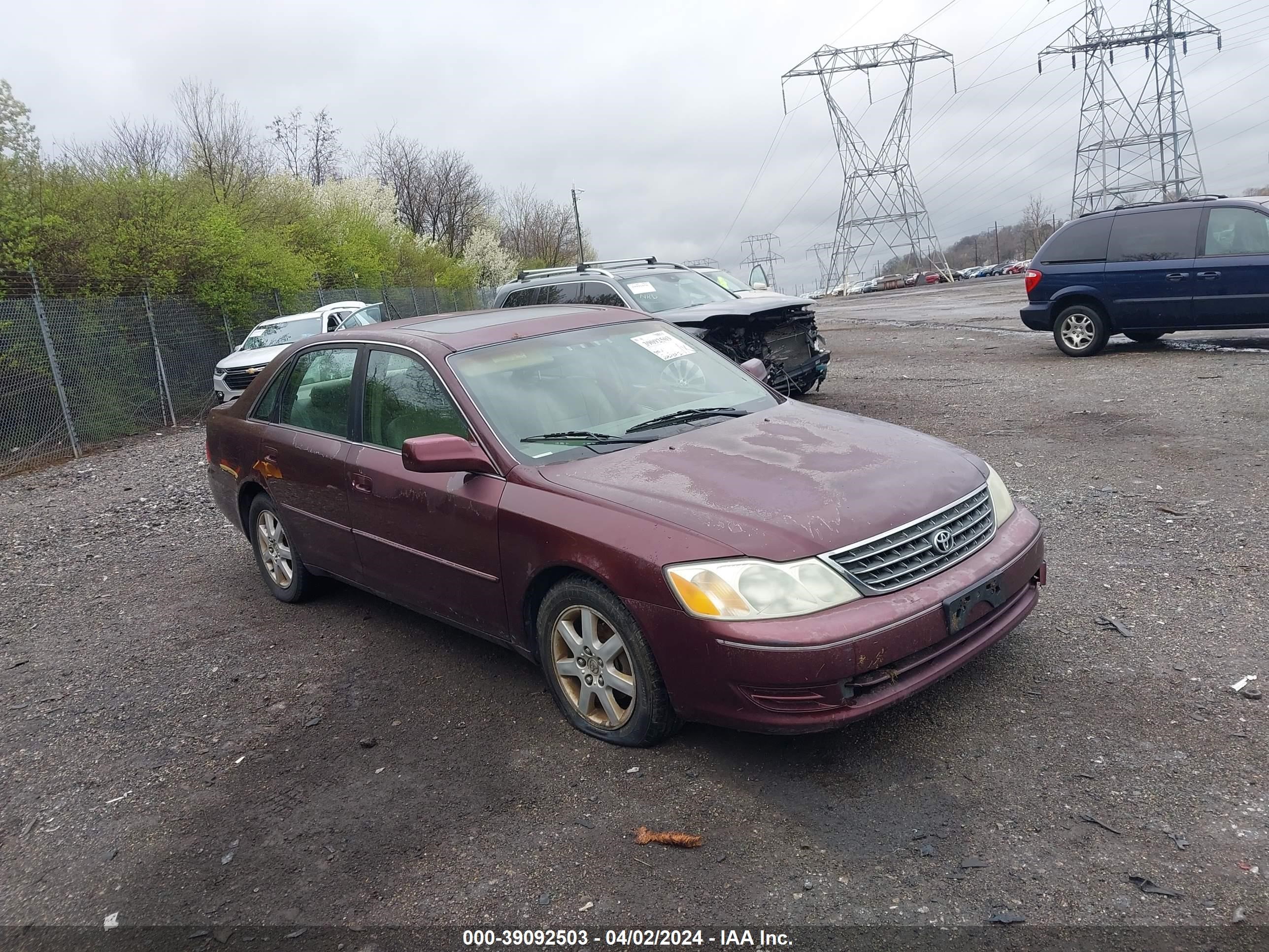 TOYOTA AVALON 2003 4t1bf28b23u284135