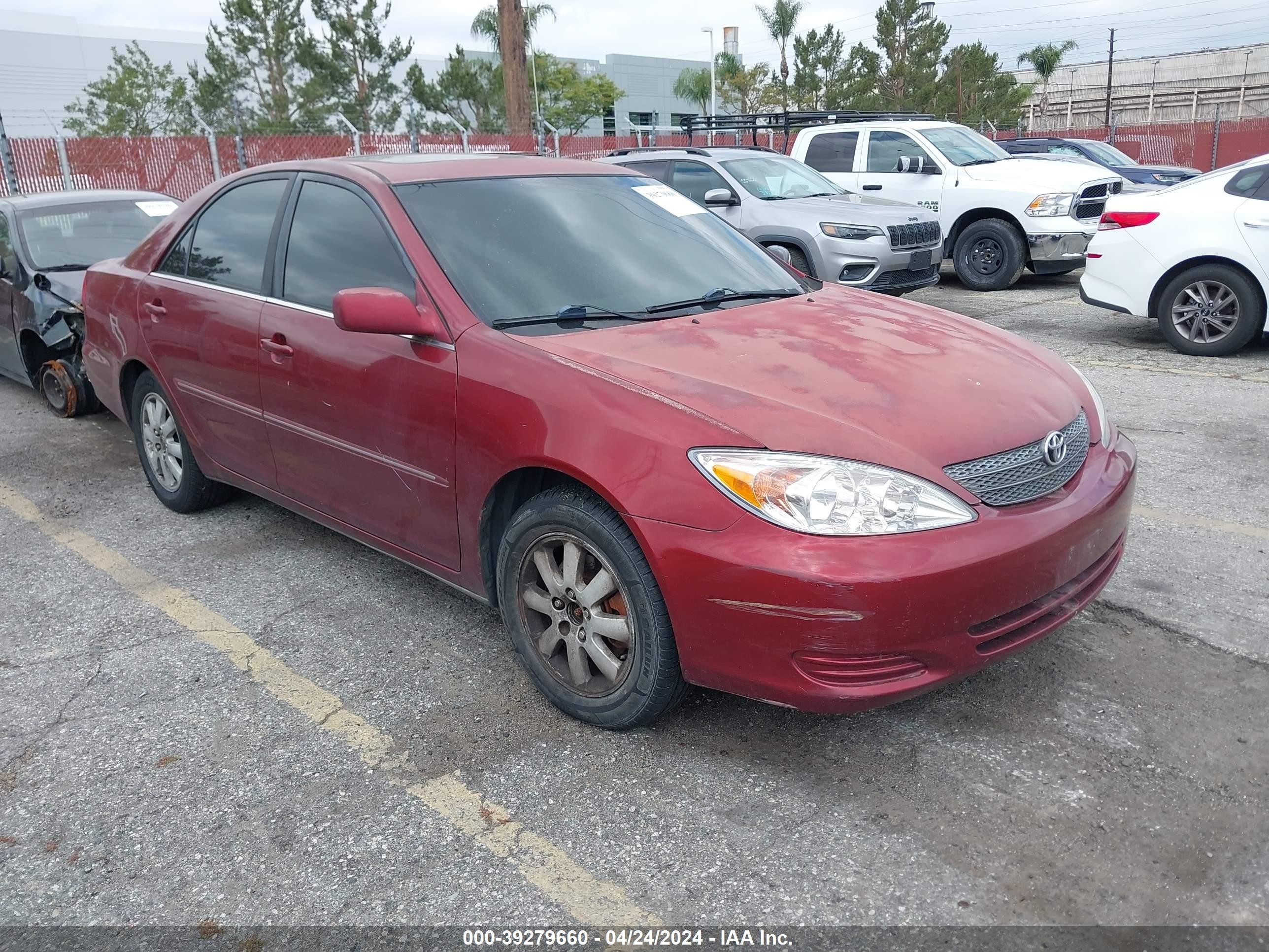 TOYOTA CAMRY 2002 4t1bf30k62u022568